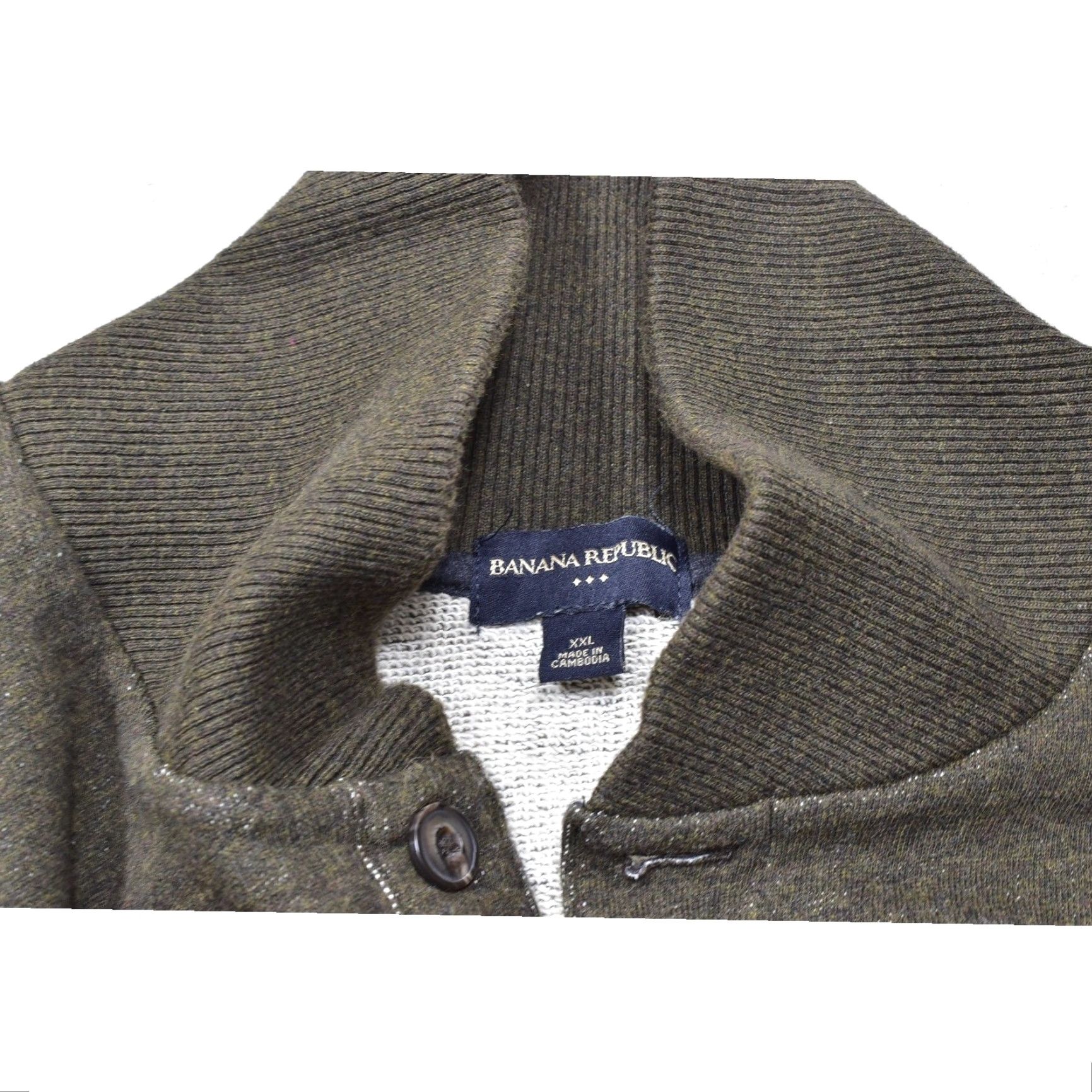 Banana Republic VINTAGE? No. Banana Republic Men Brown Ribbed Shawl Collar Sweater Regular Size XXL Cotton Size US XXL / EU 58 / 5 - 6 Thumbnail