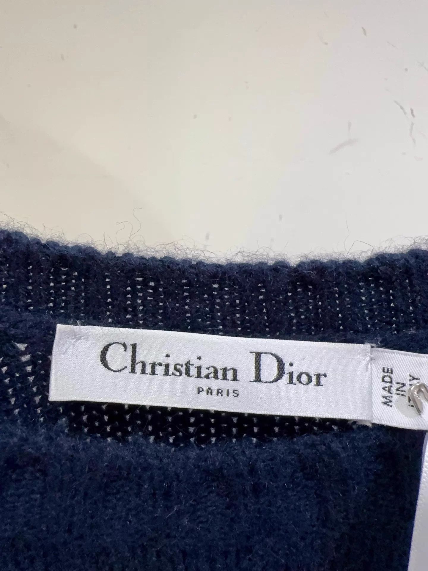 Dior Dior Navy Blue 100% Cashmere Sweater F34 (New) Size XS / US 0-2 / IT 36-38 - 2 Thumbnail