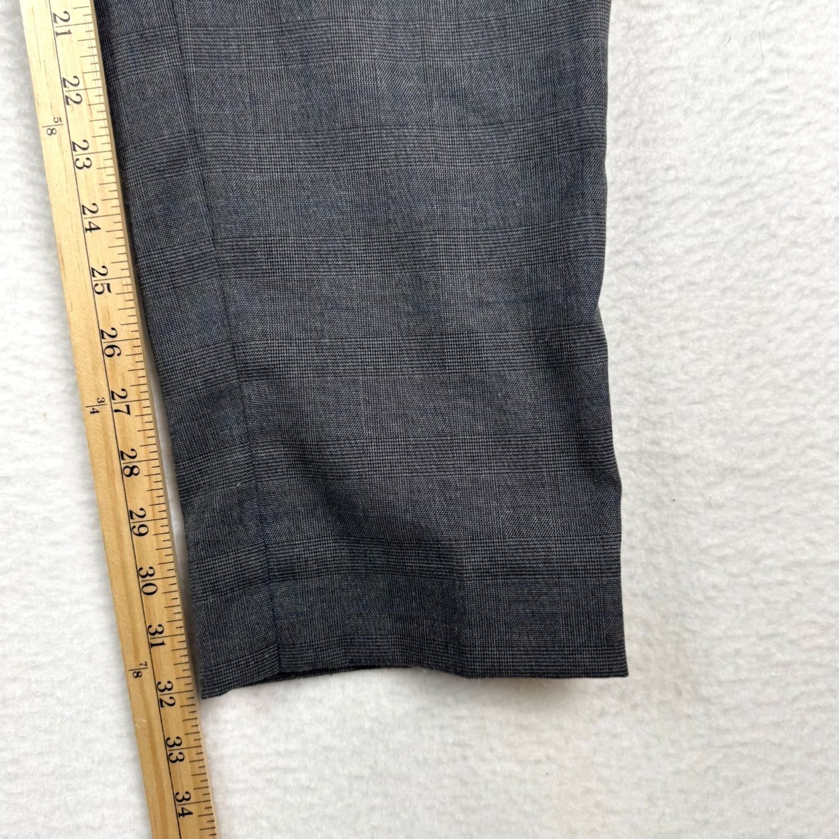 Ralph Lauren Ralph Lauren Mens Dress Pants Slacks Plaid Gray 34x32 Classic Pleated Straight Pocket Slacks Mens Dress Pants Size US 34 / EU 50 - 7 Thumbnail