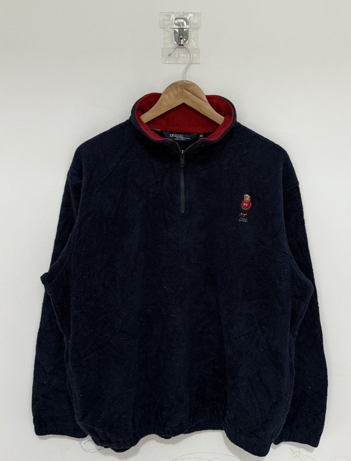 Polo Ralph Lauren Vintage Polo Ralph Lauren Dark Blue Fleece Half Zipper Shirt Size US M / EU 48-50 / 2 - 1 Thumbnail