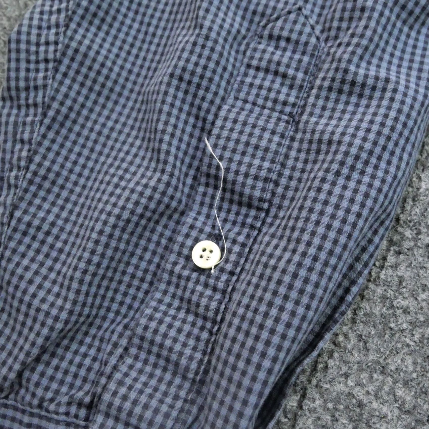 Vintage Rowm Shirt Mens Large Blue Plaid Button Up Long Sleeve Size US L / EU 52-54 / 3 - 3 Thumbnail