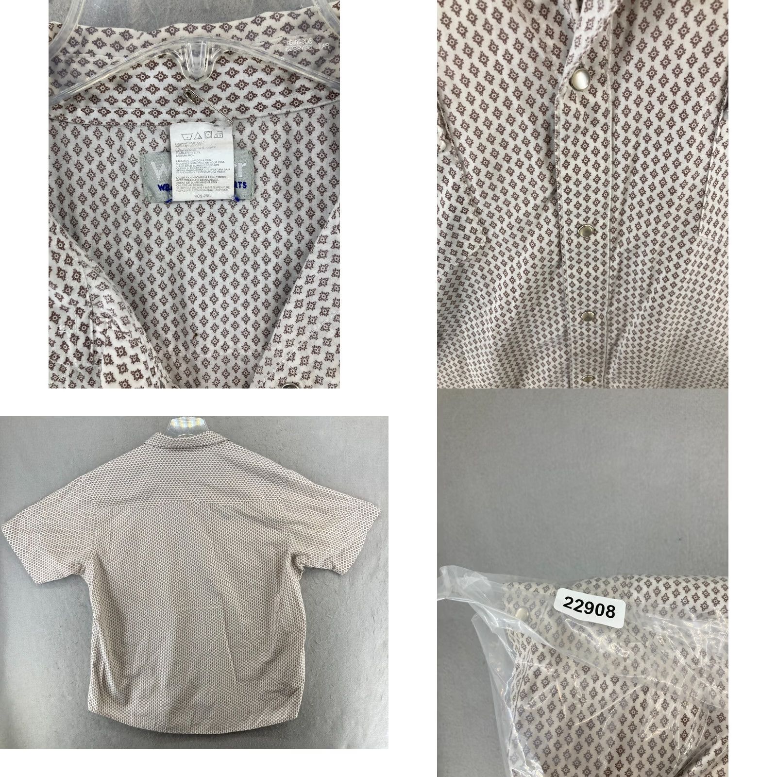 Wrangler Wrangler Wrancher Mens Shirt 2XL White Pearl Snap Cowboy White Pearl Snap Shirt 2XL Mens Wrangler Wrancher Cowboy Size US XXL / EU 58 / 5 - 8 Thumbnail