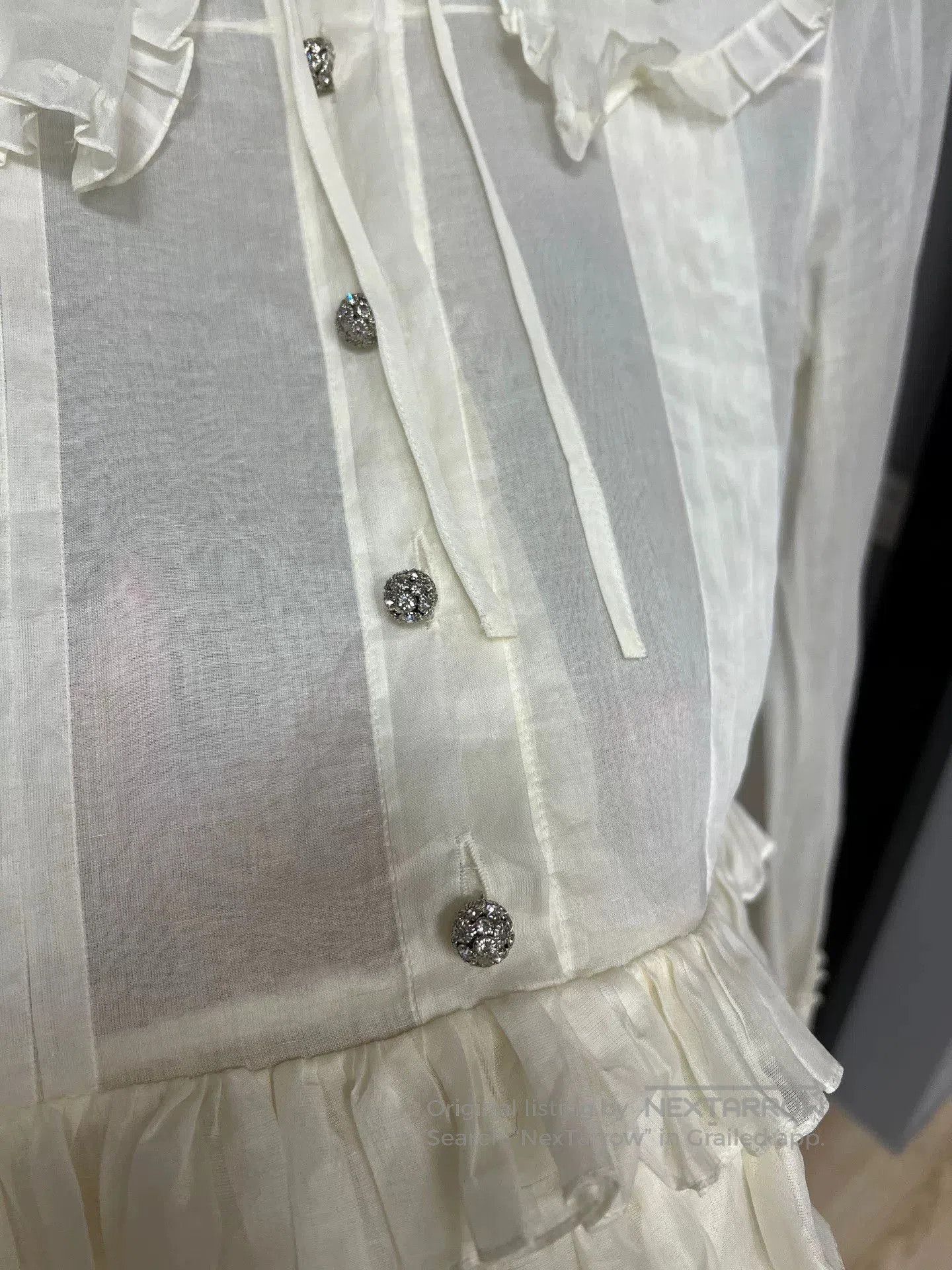 Miu Miu Miumiu White Lace Tiered Skirt. Size S / US 4 / IT 40 - 3 Thumbnail