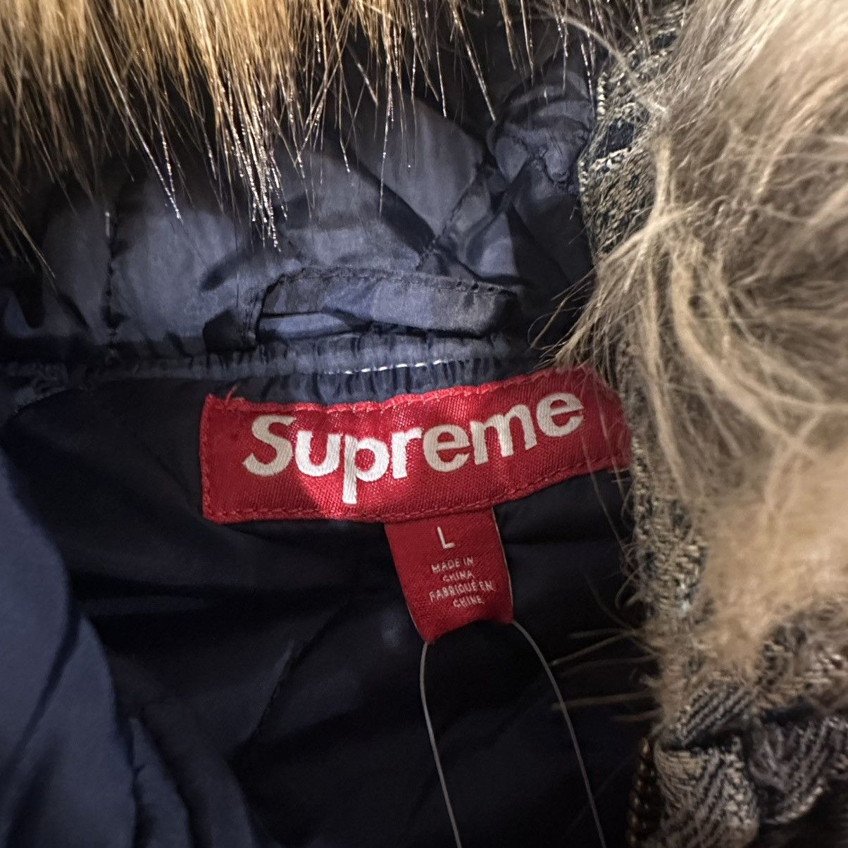Supreme Supreme Bandana Jacquard Denim Hooded Work Jacket Blue Size US L / EU 52-54 / 3 - 6 Thumbnail