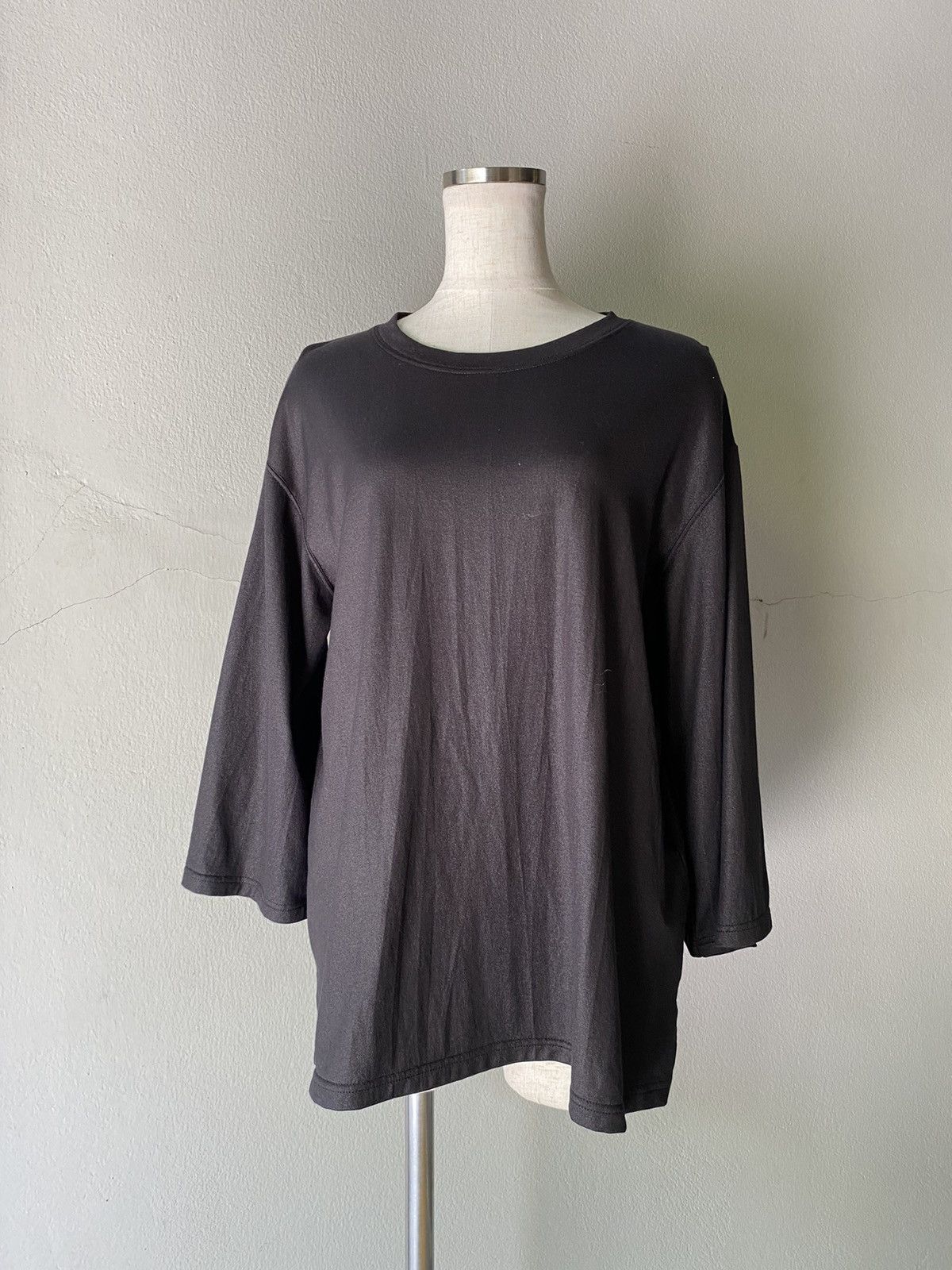 Zucca ZUCCA Black Soft 3/4 Sleeve Tee. Size XL / US 12-14 / IT 48-50 - 8 Thumbnail