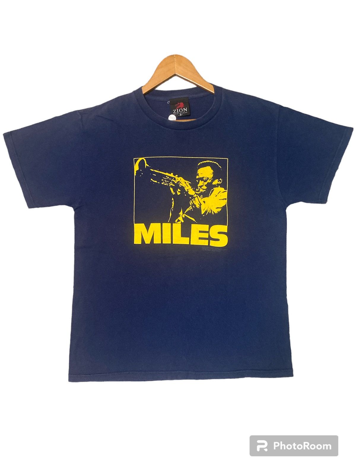 image of Band Tees x Vintage miles Davis Vintage Shirt Tee in Blue, Men's (Size Medium)