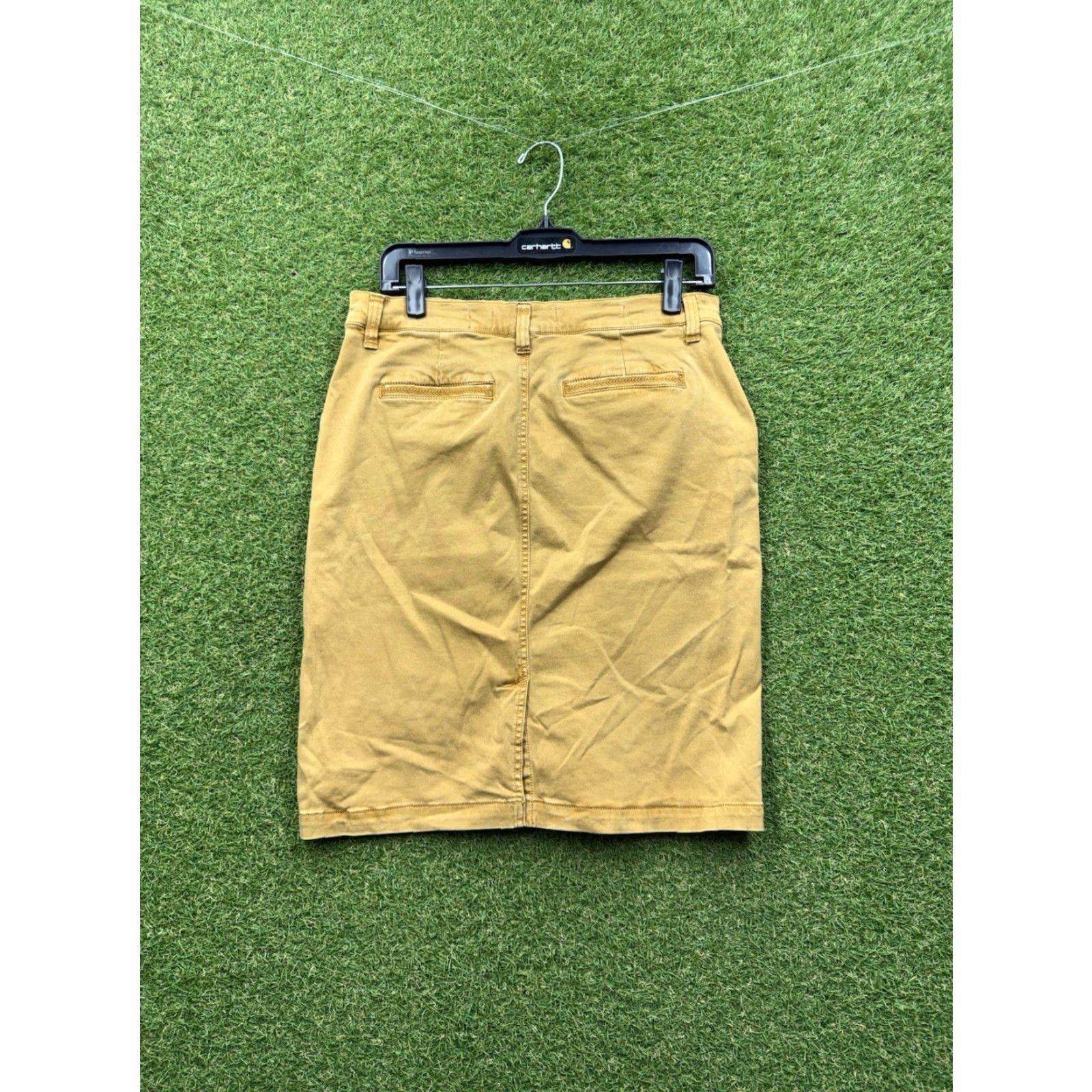 Anthropologie Anthropologie Skirt Womens 4 Mustard Brown Boho Denim Cotton Spandex Pockets All Seasons Vintage: No Size 27" / US 4 / IT 40 - 2 Thumbnail