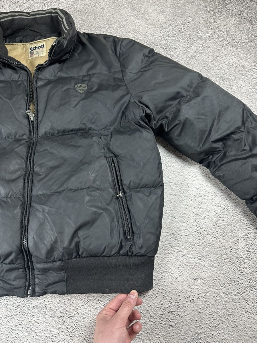 Schott × Vintage Rare Vintage Schott Down Puffer Jacket Y2K Old Money Size US XL / EU 56 / 4 - 6 Thumbnail