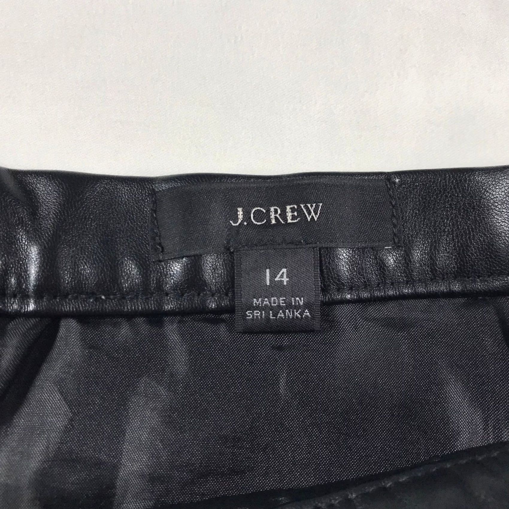 J.Crew J.CREW Black Faux Leather Midi Skirt Size 14 Vegan A-Line - Dark Academia Style Size 36" / US 14 / IT 50 - 5 Thumbnail