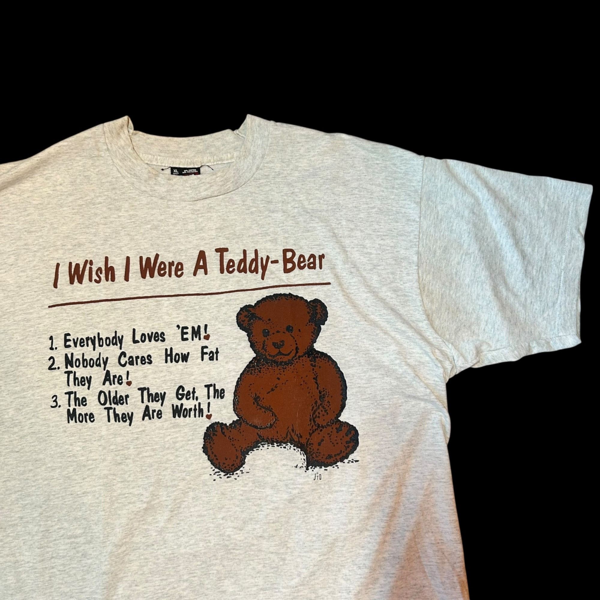 Vintage Vintage Best Fruit Of The Loom Single Stitch Teddy Bear Tee Size US XL / EU 56 / 4 - 2 Thumbnail