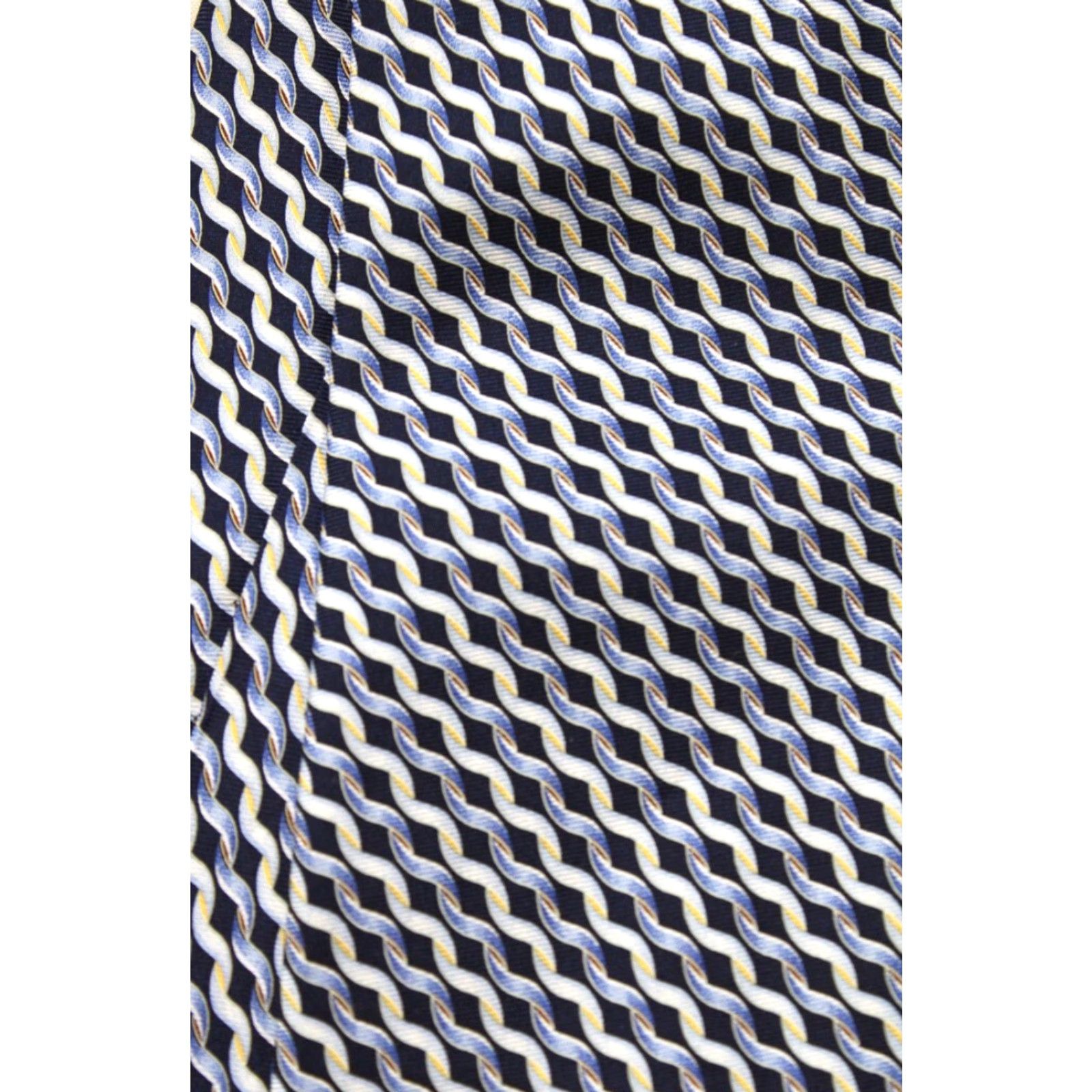 Jos. A. Bank Jos A Bank Silk Necktie Men's Blue Stripes Diagonal Ropes Wavy Preppy Designer Size ONE SIZE - 3 Thumbnail