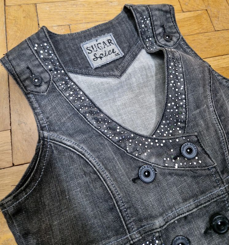 Miss Sixty × Vintage vintage denim vest crystals y2k juicy ed hardy Size XS / US 0-2 / IT 36-38 - 5 Thumbnail