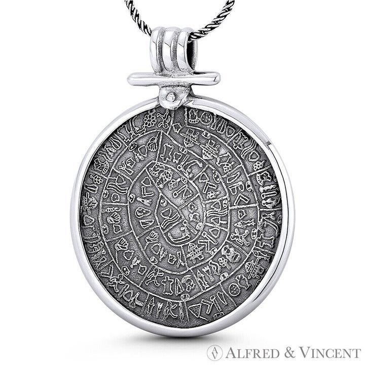 Other Phaistos Disk Minoan Hieroglyph Charm Greek Medal Pendant Size ONE SIZE - 1 Preview