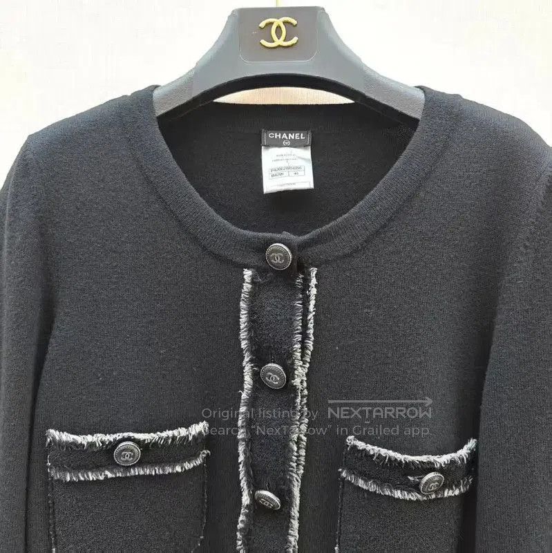 Chanel Chanel Black Wool Long Sleeve Dress . Size M / US 6-8 / IT 42-44 - 3 Thumbnail