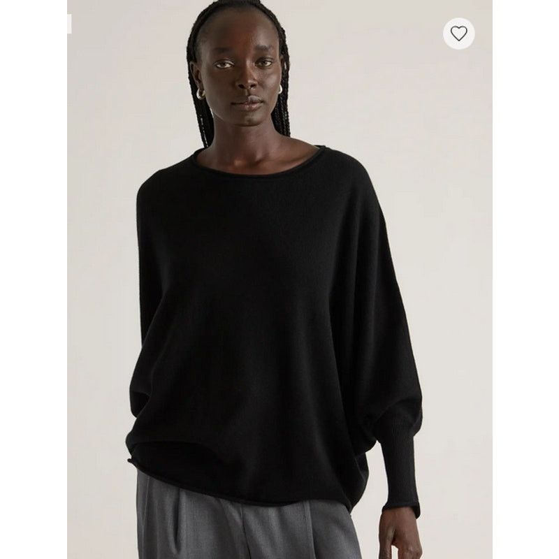 Quince Mongolian Cashmere Batwing Sweater Black Size S/M Size S / US 4 / IT 40 - 1 Thumbnail