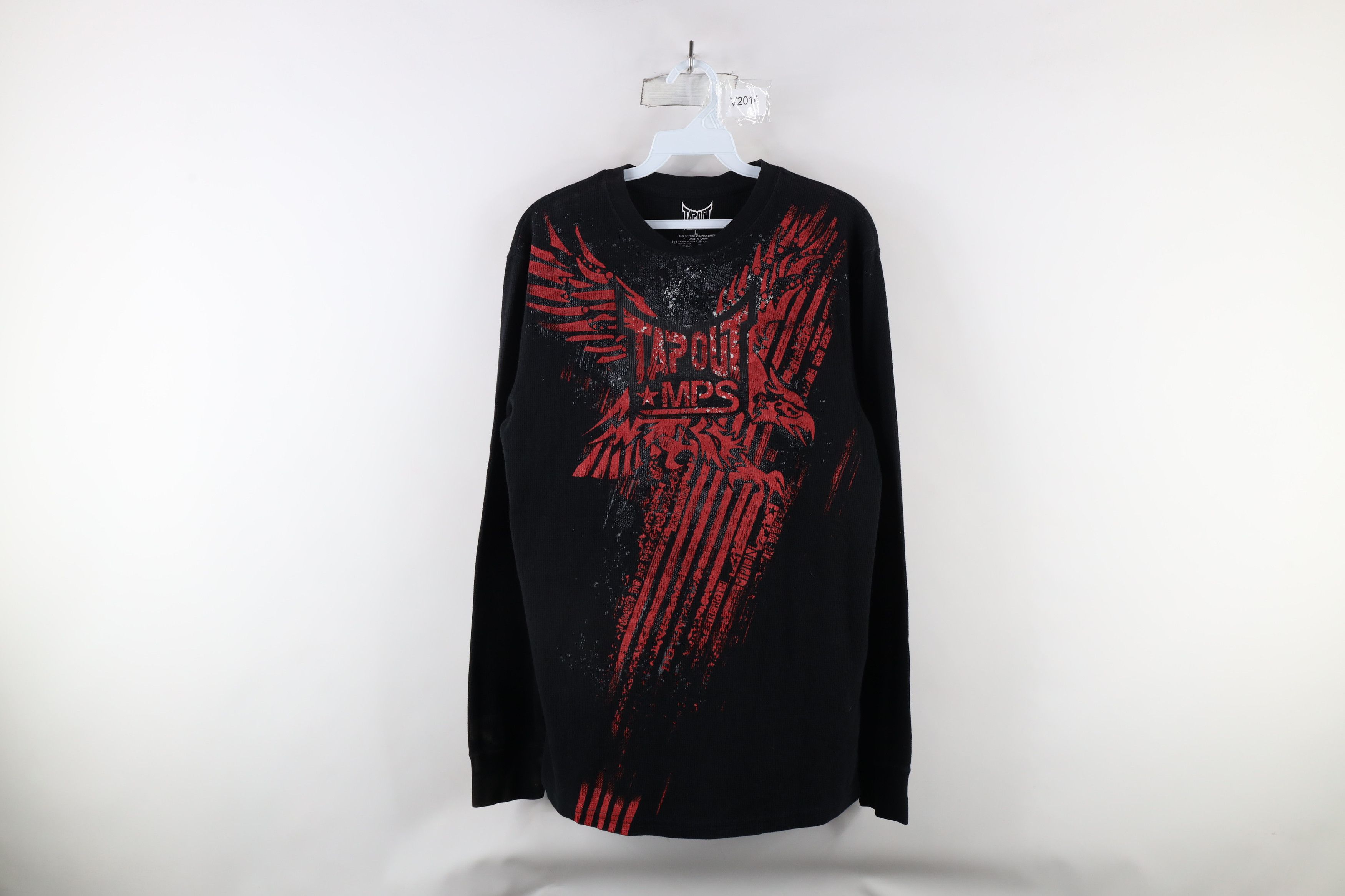 Tapout × Vintage Vintage Tapout MPS UFC MMA Thermal Waffle Knit T-Shirt Black Size US L / EU 52-54 / 3 - 1 Thumbnail