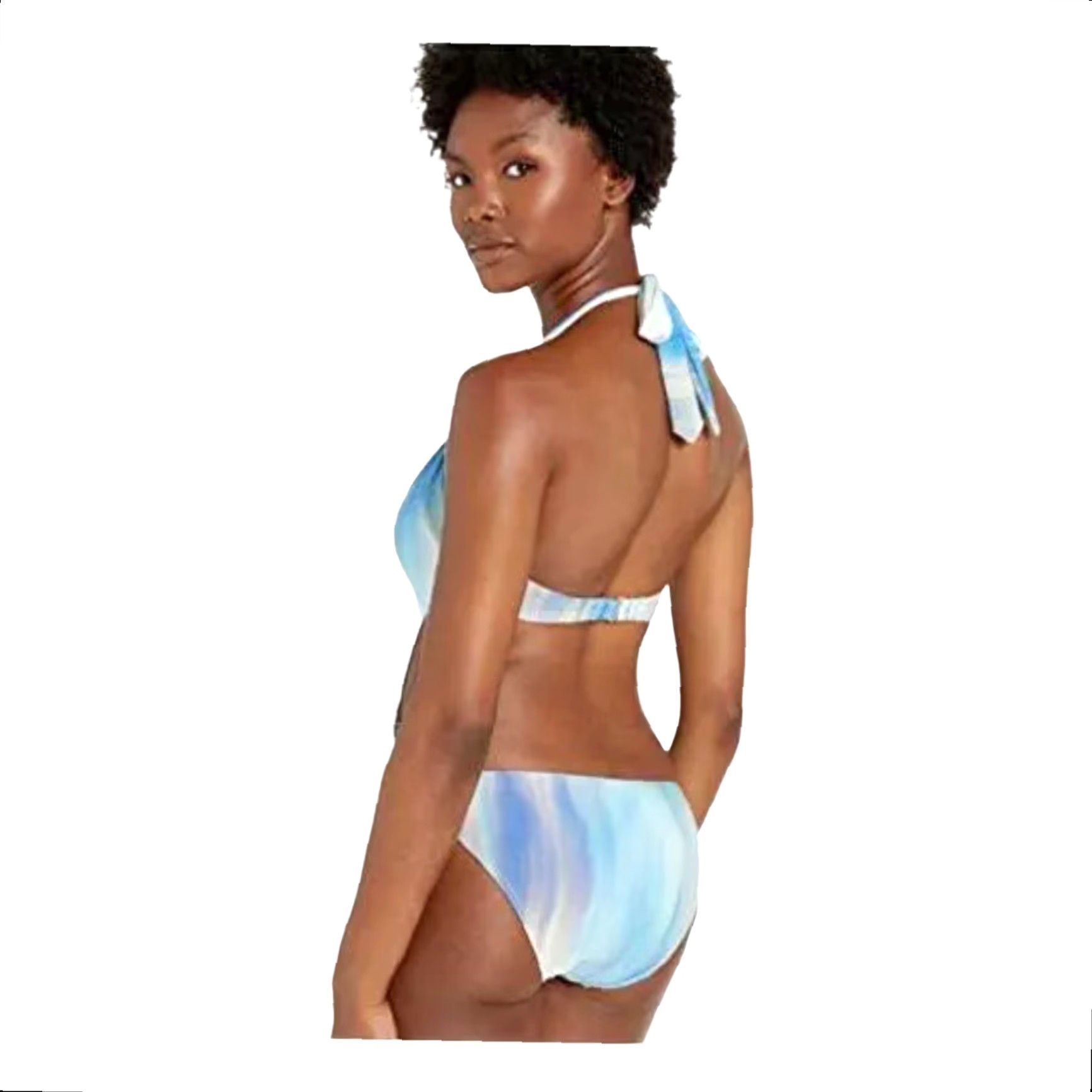 BCBGeneration BCBGeneration Women's One Piece Monokini, Multi It's a Wash, Size 8, Halter Style, Swimwear Size ONE SIZE - 2 Thumbnail