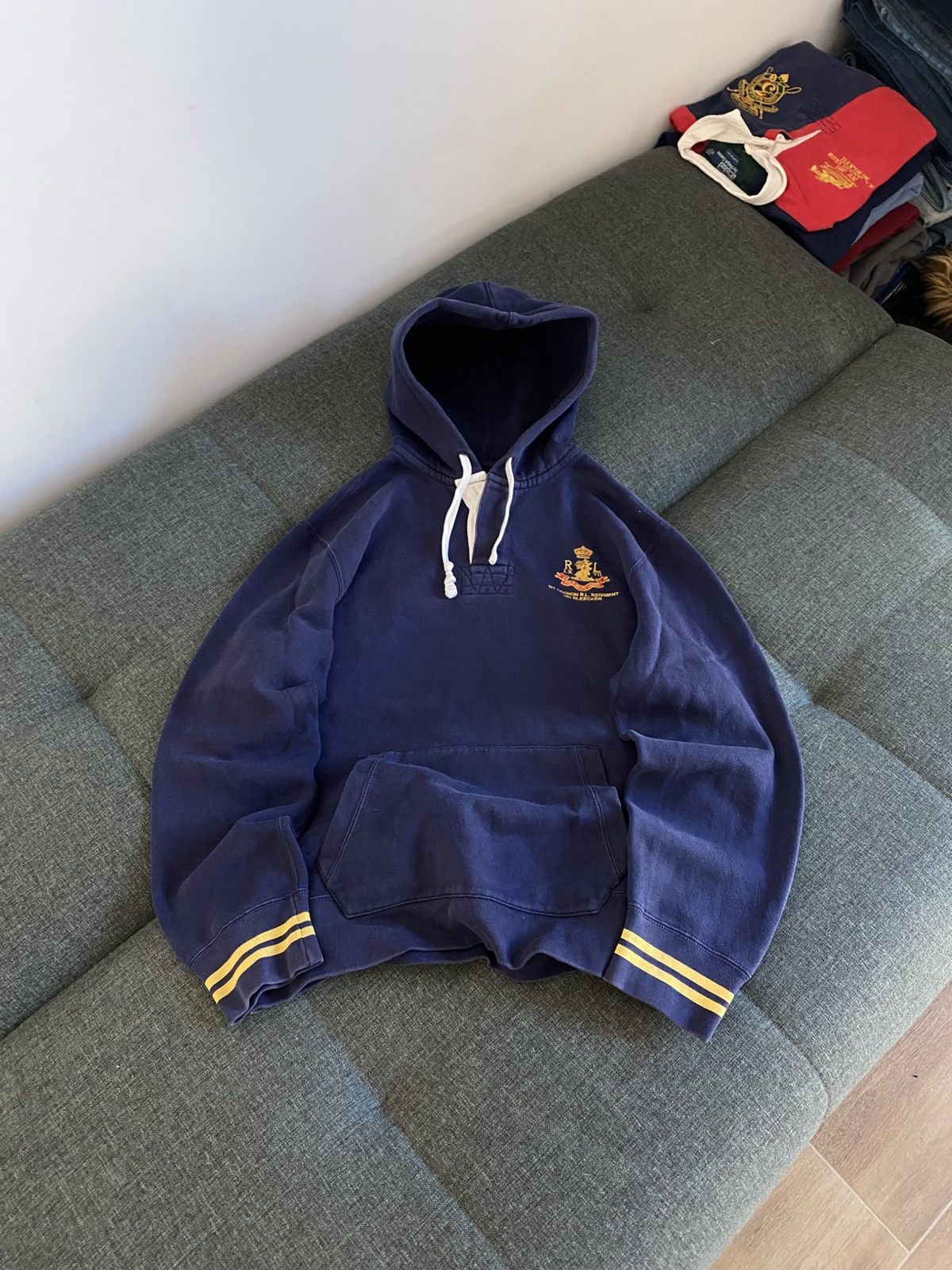 Polo Ralph Lauren Polo Ralph Lauren Vintage Hoodie Big Logo Japanese Y2K Boxy Size US L / EU 52-54 / 3 - 1 Thumbnail