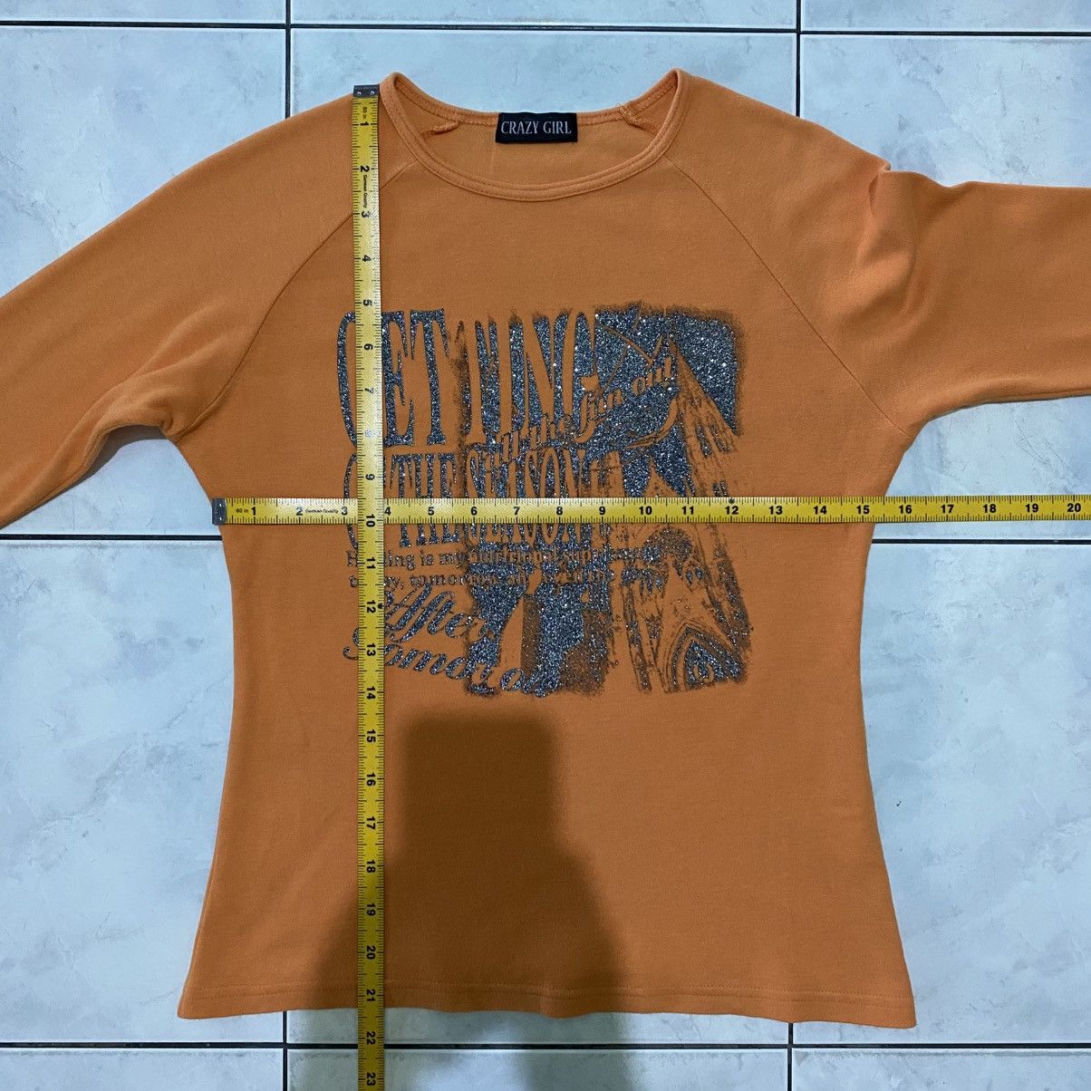 Japanese Brand Crazy Girl Vintage Y2k Graphic Japanese Raglan Long Sleeve Size L / US 10 / IT 46 - 18 Thumbnail