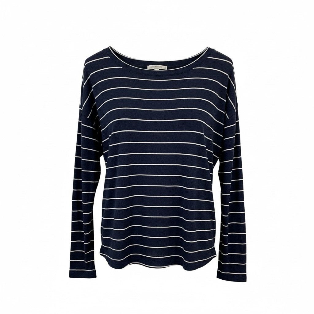 Loft LOFT Outlet Navy Striped Long Sleeve Top Women’s XS Size XS / US 0-2 / IT 36-38 - 1 Thumbnail