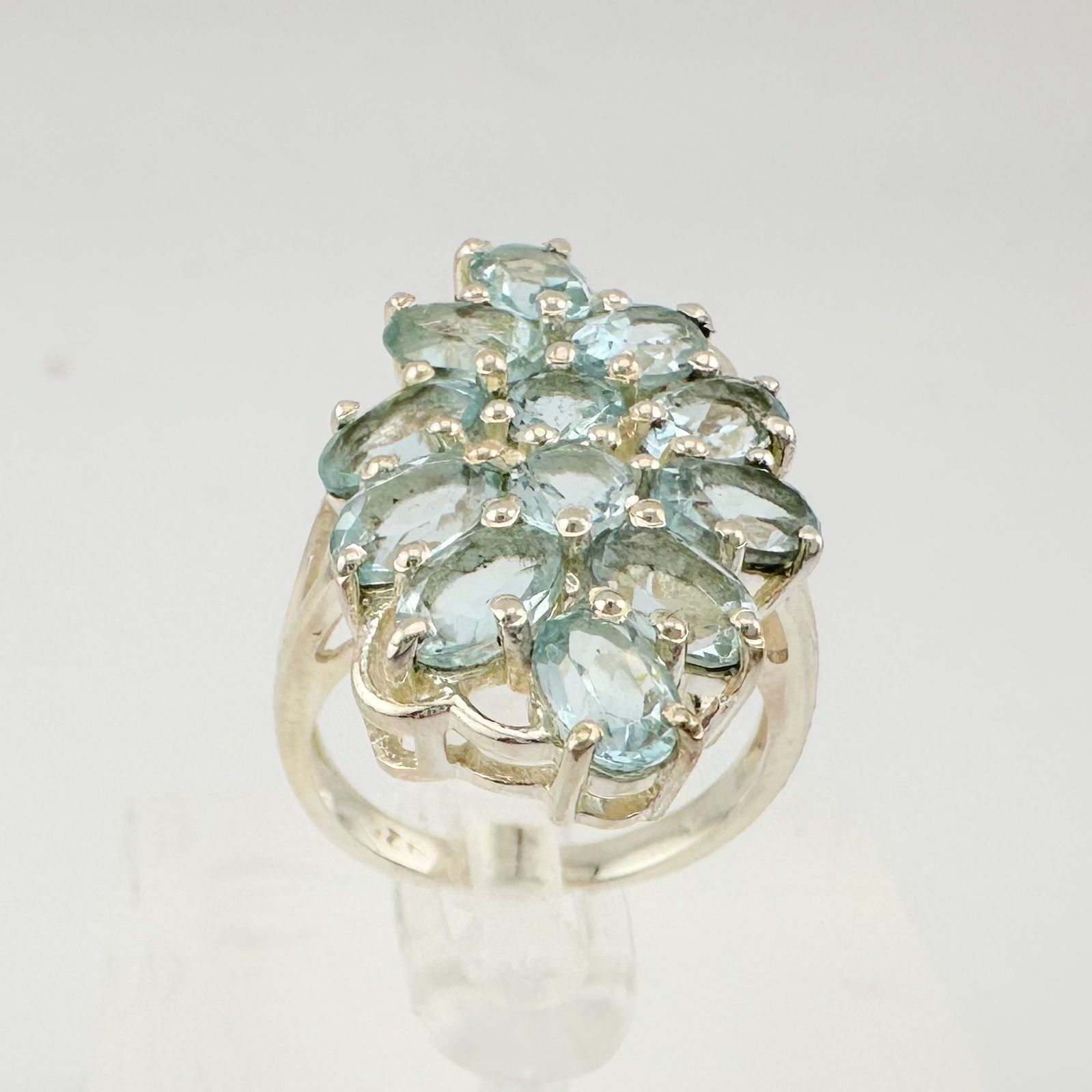 Other Stunning 5.78 ct Blue Topaz Shimmering Waterfall Ring Sz 6.5 Size ONE SIZE - 5 Thumbnail
