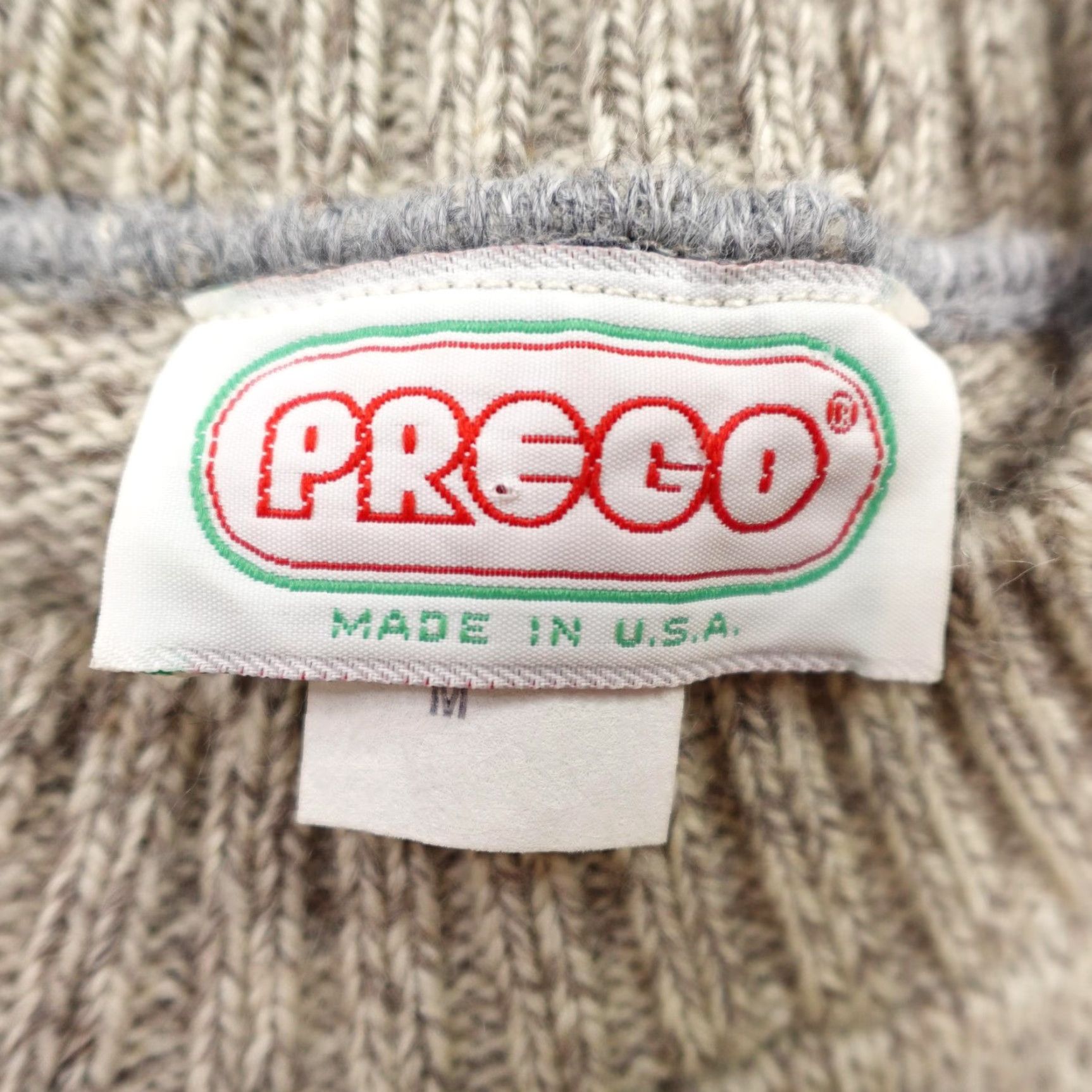 Vintage VINTAGE Prego Sweater Men Pullover Crew Neck Wool Blend Beige M USA 90s Fisherman Knit Solid Mens Size US M / EU 48-50 / 2 - 7 Thumbnail