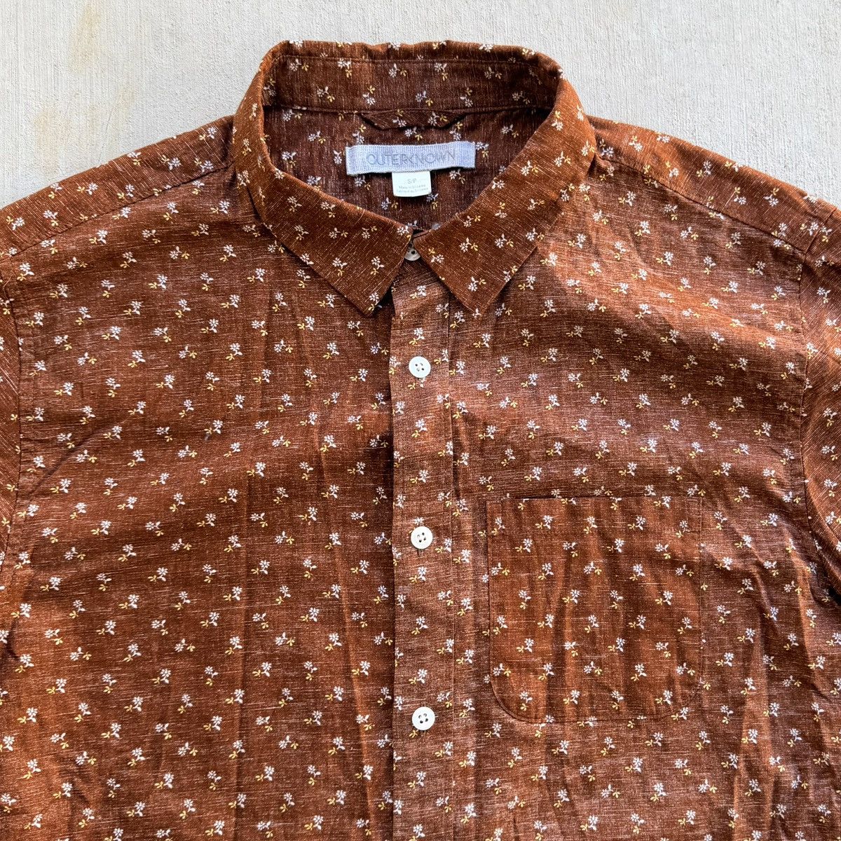 Outerknown Outerknown Floral All Over Print Shirt Reverse Hemp Cotton Size US M / EU 48-50 / 2 - 2 Thumbnail