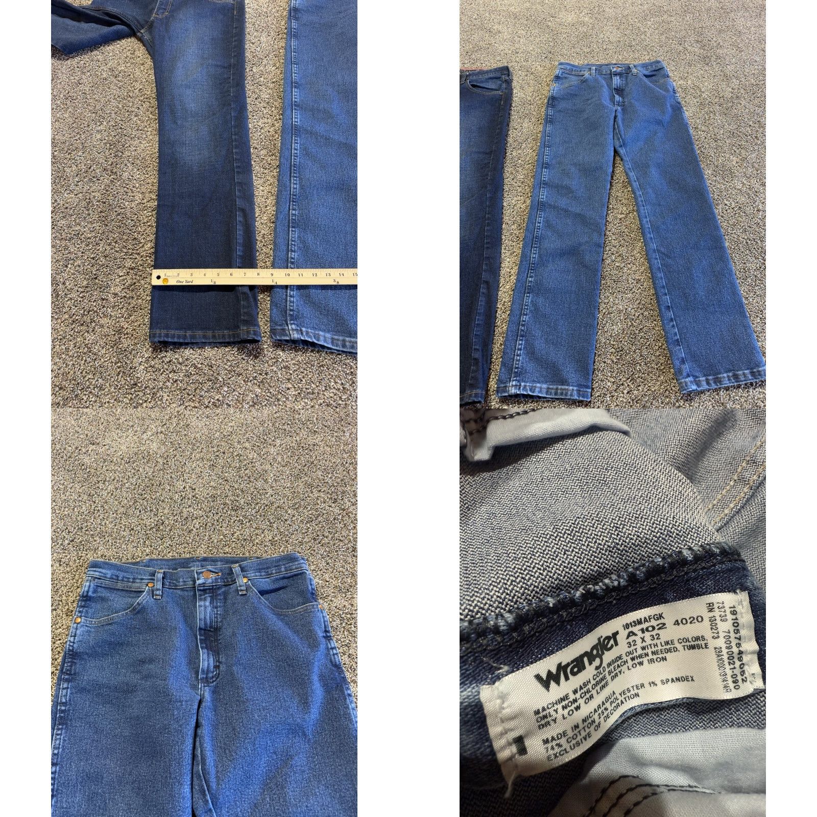 Wrangler Wrangler Jeans Bootcut 32x32 32x32 2 Lot Men Denim Blue 5-Pocket Regular Inseam 32 Cotton Cotton Denim Vintage No? Size US 32 / EU 48 - 8 Thumbnail
