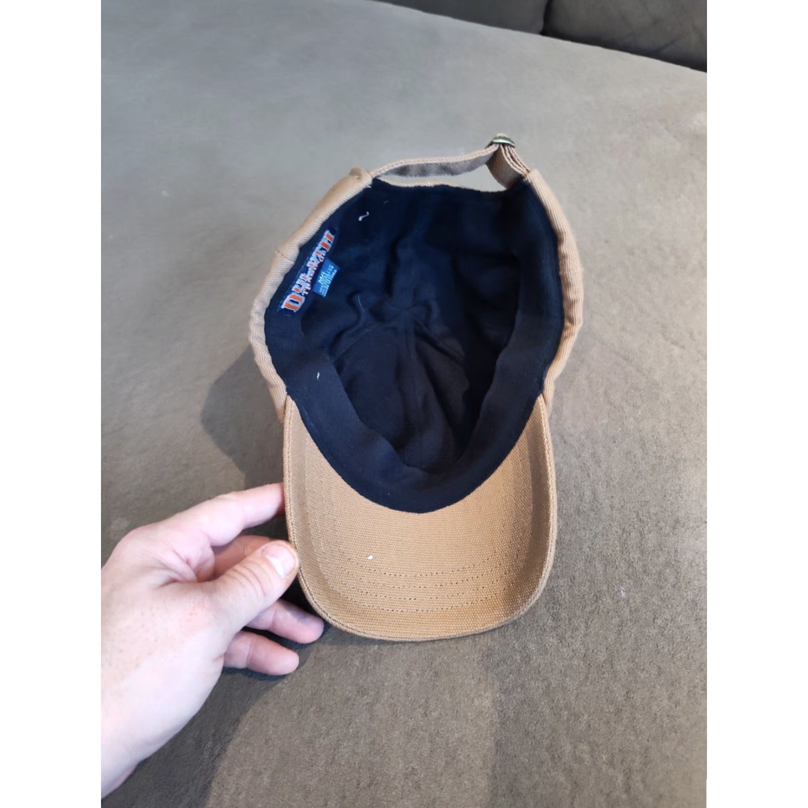 Duluth Trading Company DULUTH TRADING Fleece-Lined Canvas Cap Hat M/L Mens Brown Baseball Cap Lined 90s Logo Theme Size US M / EU 48-50 / 2 - 6 Thumbnail