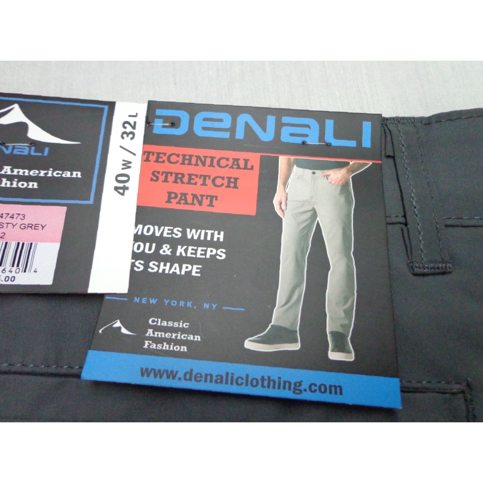 Vintage DENALI Technical Stretch Pants Men 40/32 Gray Side Zipper Media Pocket NWT Straight Leg 94% Nylon 6% Spandex Regular Size US 40 / EU 56 - 5 Thumbnail