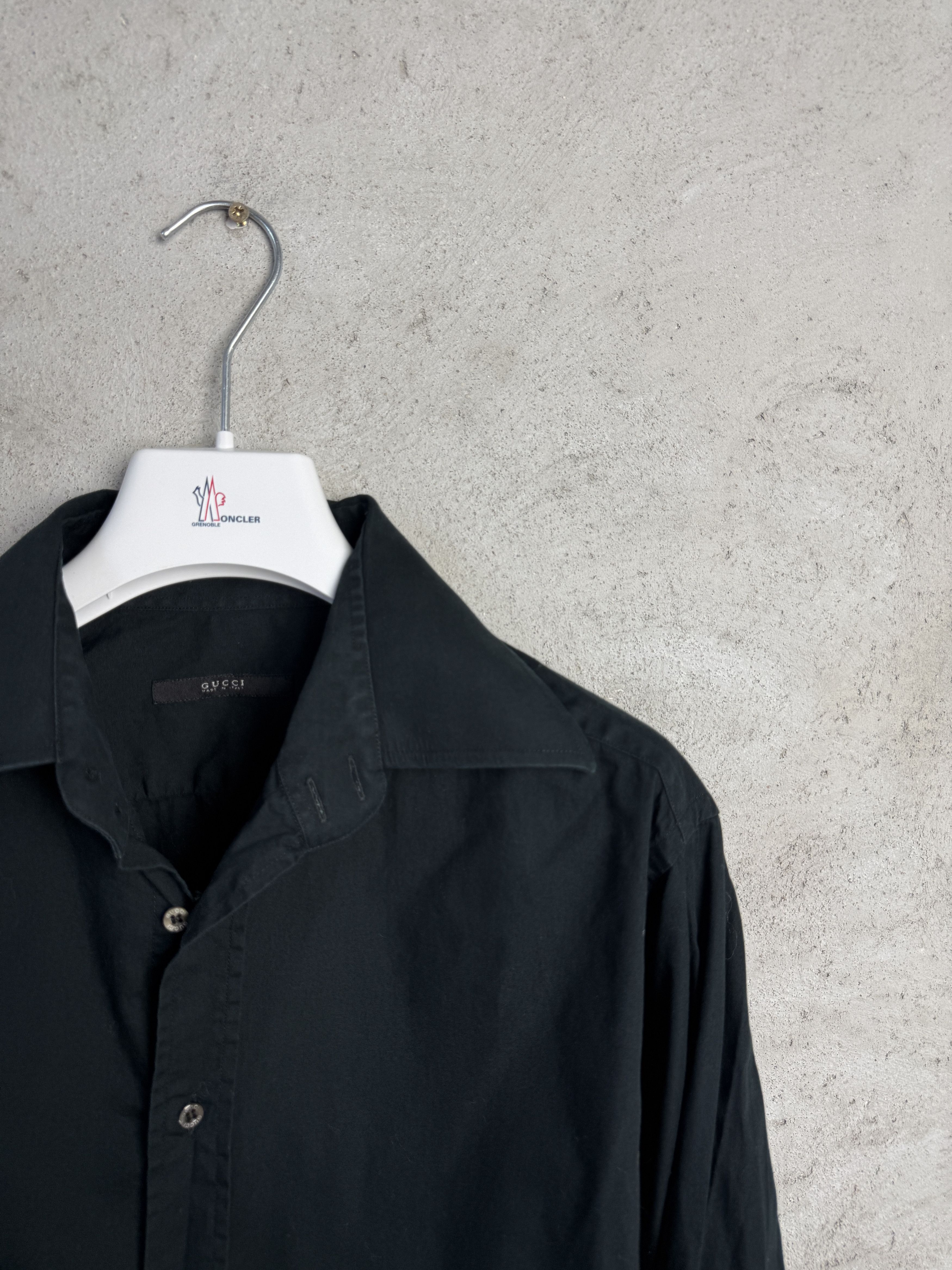 Gucci Gucci casual formal black shirt button ups Size US M / EU 48-50 / 2 - 2 Thumbnail
