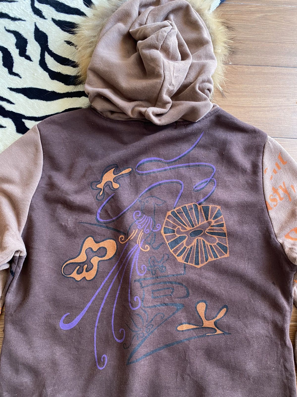 If Six Was Nine × Japanese Brand × Le Grande Bleu (L.G.B.) Crazyshirt Faux Fur Hoodie Novelty Glam Style Size US S / EU 44-46 / 1 - 7 Thumbnail