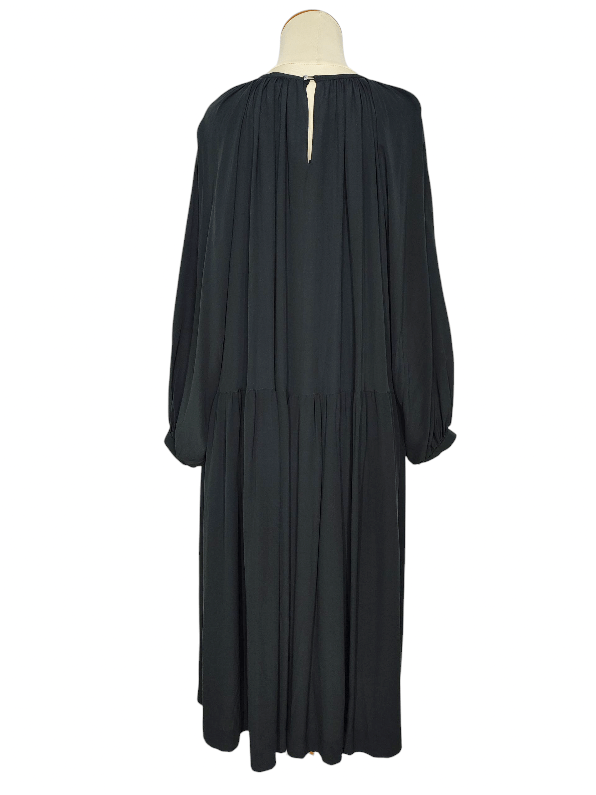 Comme des Garcons ARCHIVE📕 90s CDG Pleated Sculptural Gathered Monastic Dress Size L / US 10 / IT 46 - 5 Thumbnail
