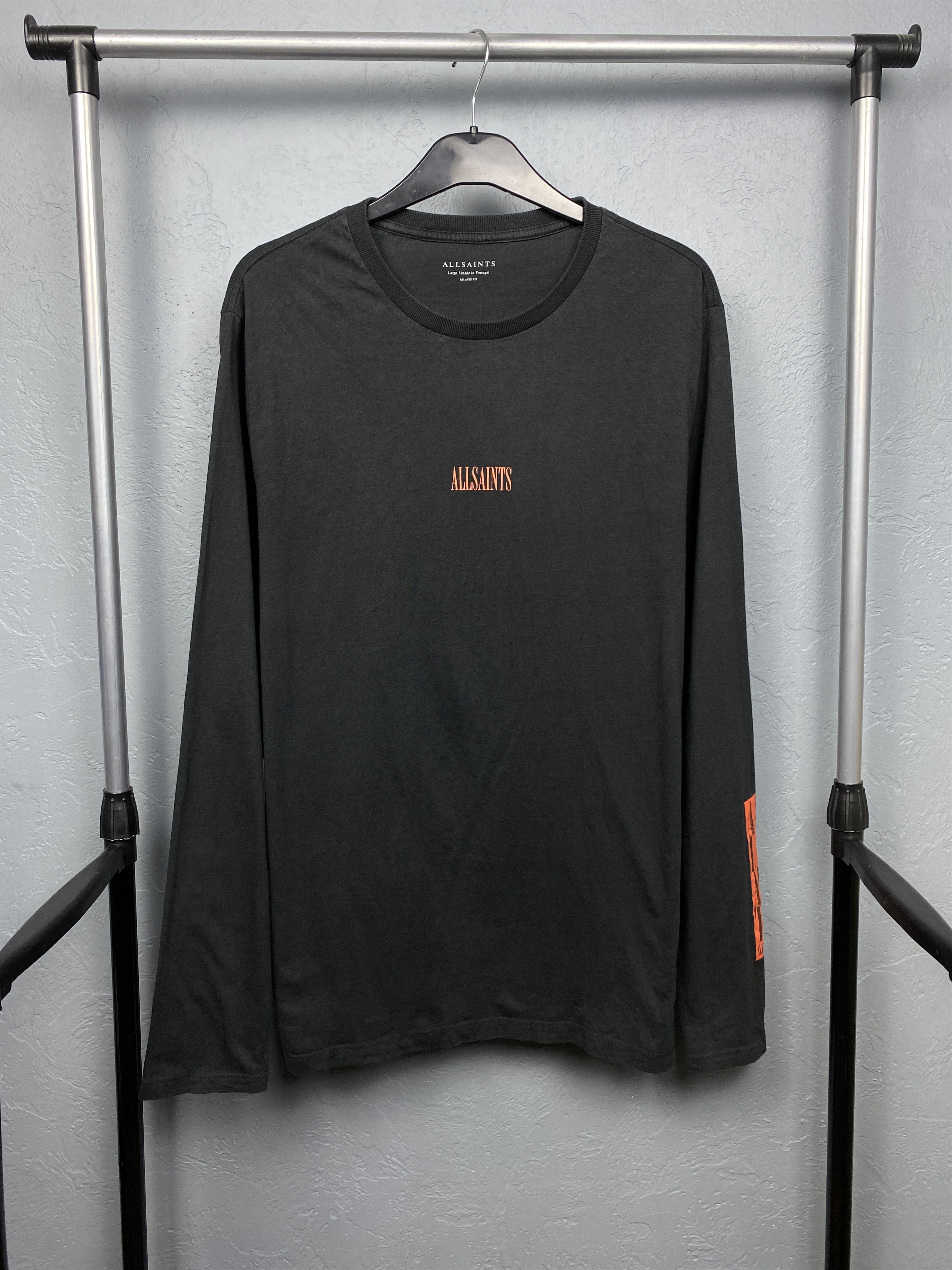 Allsaints Allsaints Mens Vertice Long Sleeve T-Shirt Size US L / EU 52-54 / 3 - 1 Thumbnail