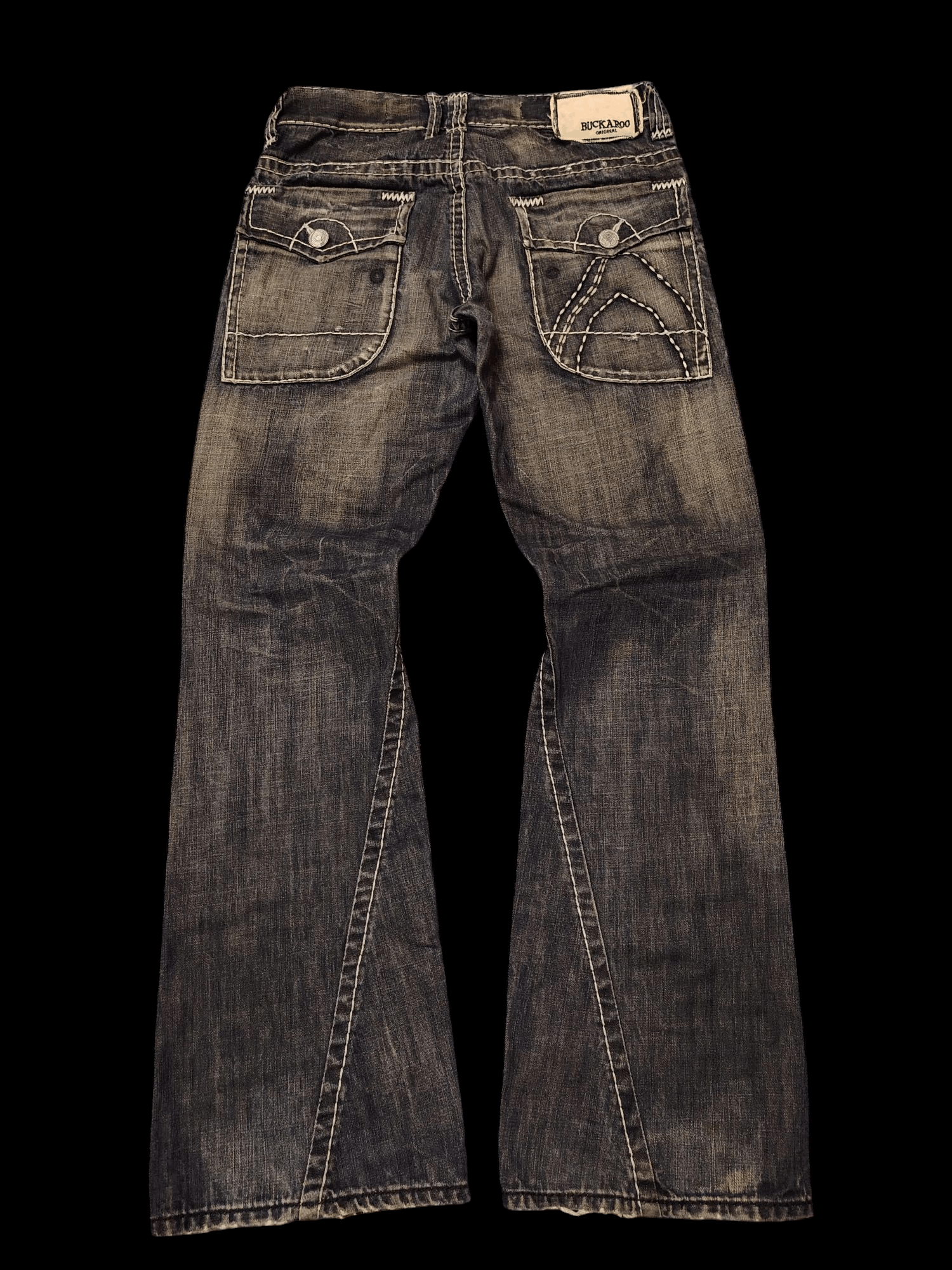 💥Twist Leg💥90s Buckaroo Insane Faded Flare Distressed Jean
