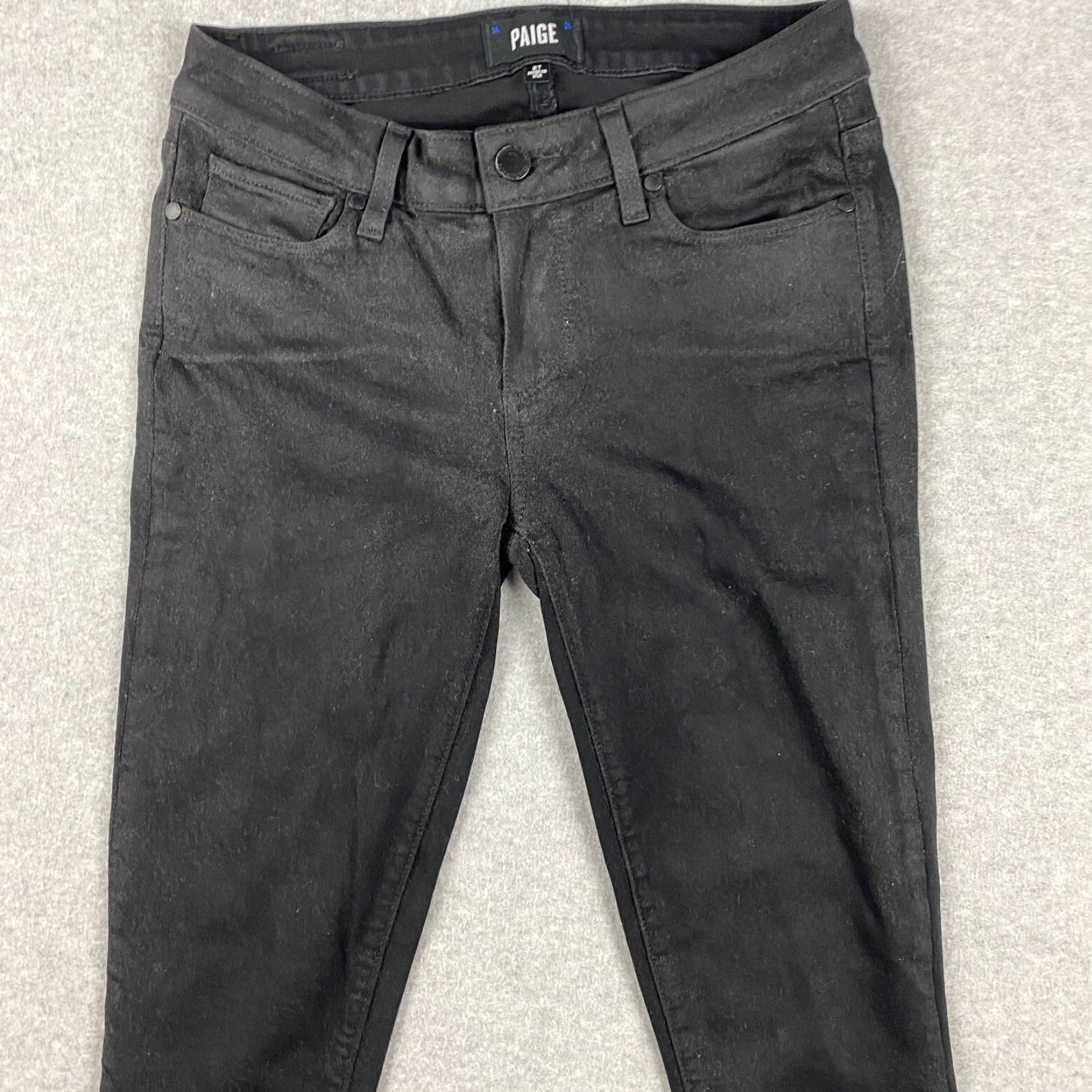 Paige Paige Verdugo Black Jeans Womens 27 Mid-Rise Ultra Skinny Denim Stretch Pant Size 27" / US 4 / IT 40 - 2 Thumbnail