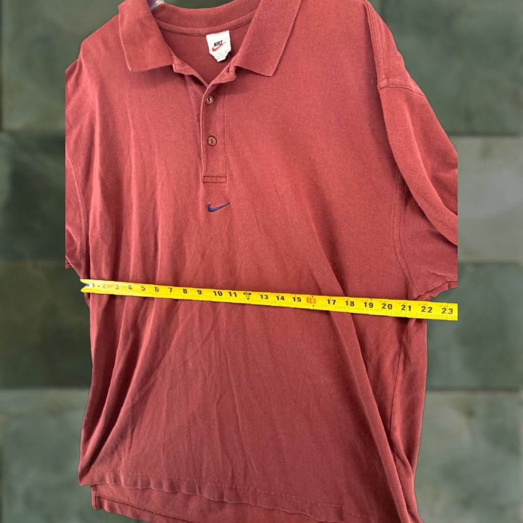 Nike VINTAGE Nike Polo Shirt XL Red 90s Mens Polo Shirt Red Nike Relaxed Size US XL / EU 56 / 4 - 1 Thumbnail