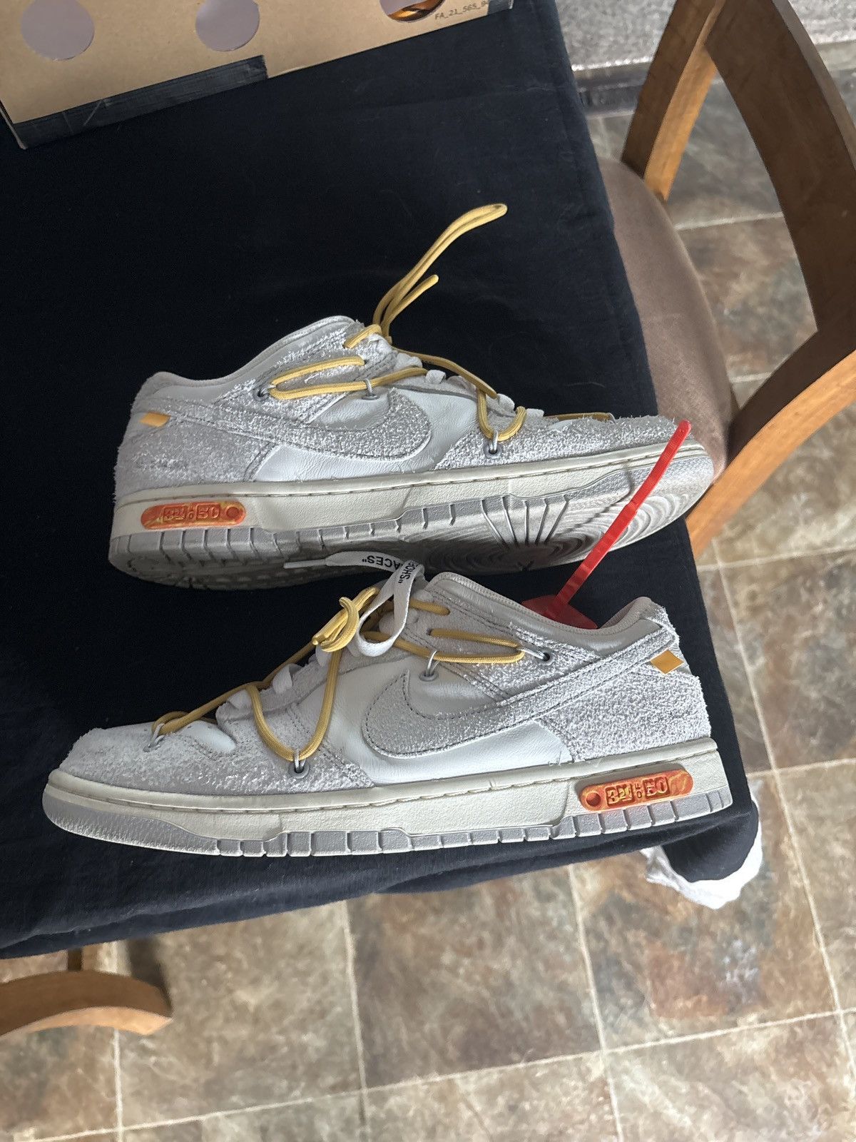 Nike × Off-White Off White Lot 34 Dunks Size US 10 / EU 43 - 3 Thumbnail