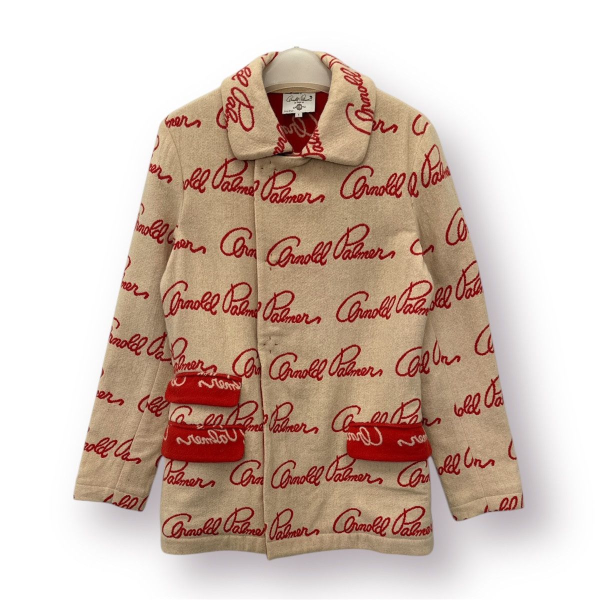 Vintage 🔥 VTG ARNOLD PALMER Overprinted Mohair Blazer Jacket Size XS / US 0-2 / IT 36-38 - 1 Thumbnail