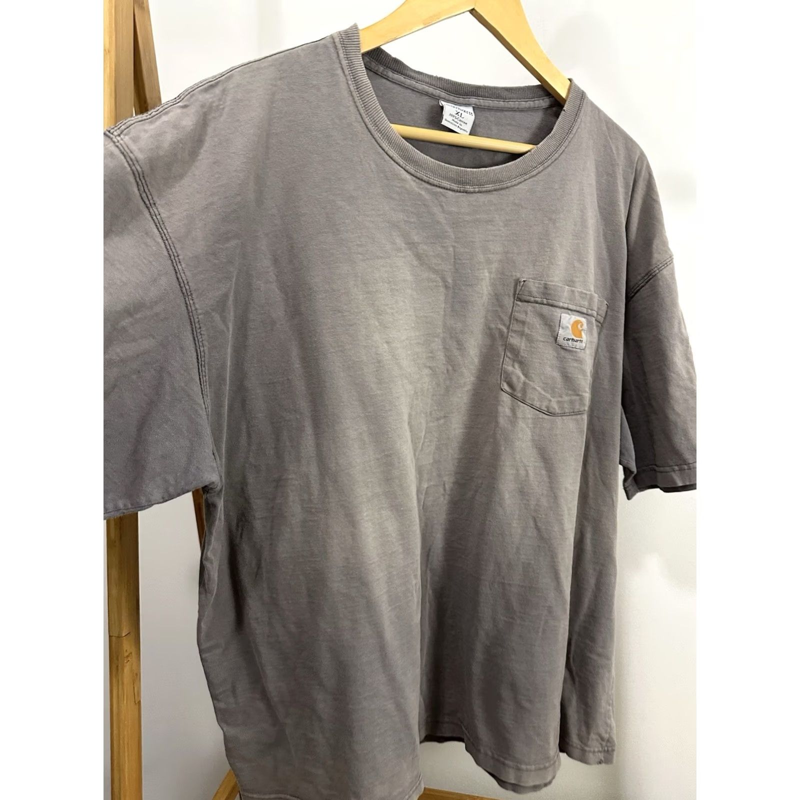 Carhartt VTG Carhartt Gradient Sun Faded Pocket Front Work WIP T-Shirt Gray XL Mens Shirt Size US XL / EU 56 / 4 - 5 Thumbnail