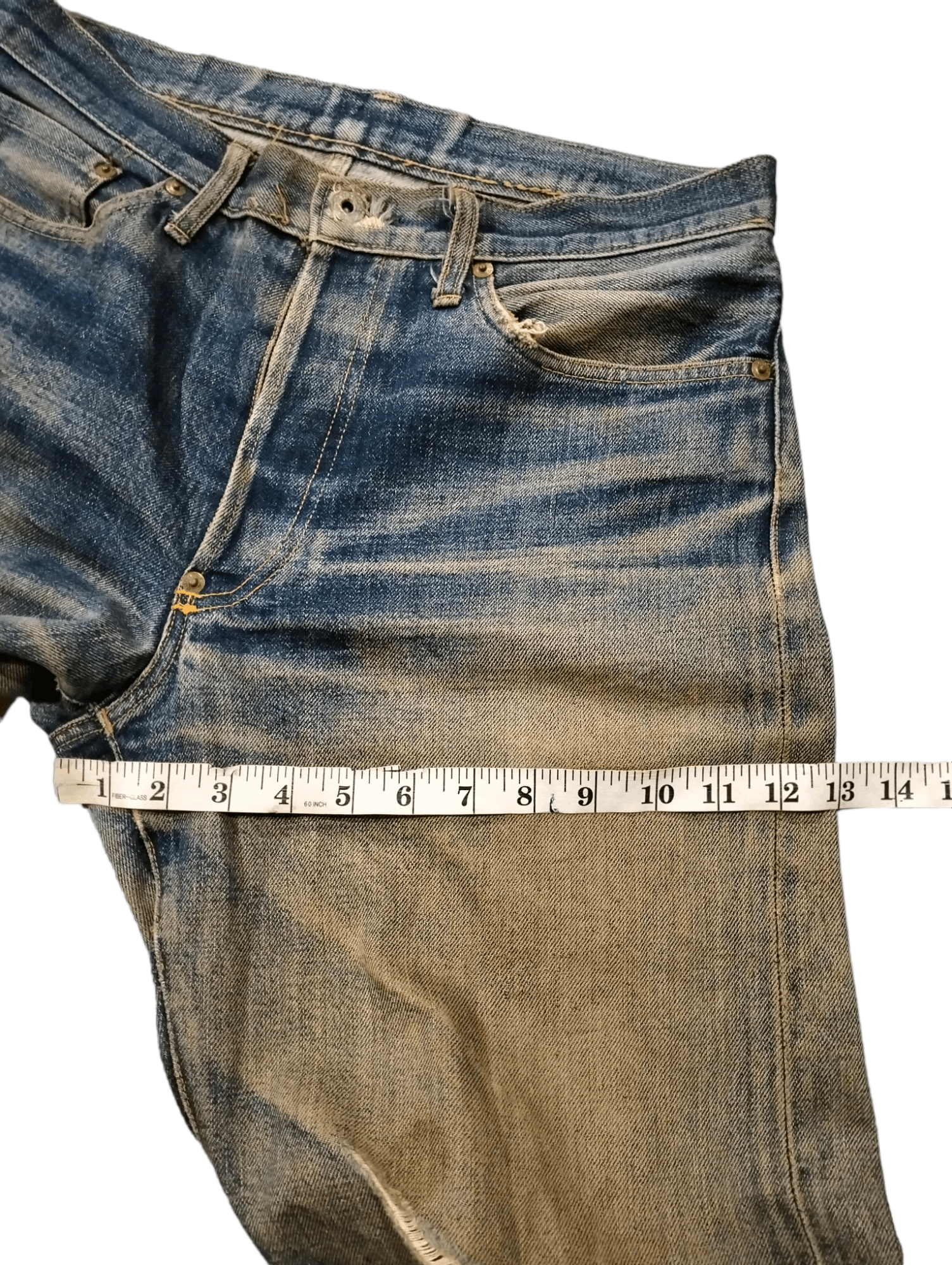 Japanese Brand Vintage Acoustic Salvage Distressed Denim Pants Size US 33 - 21 Thumbnail