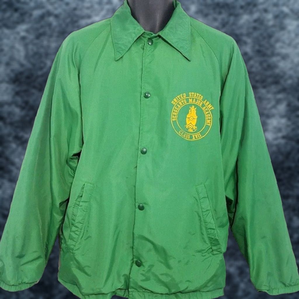 VINTAGE US Army Sergeants Major Academy Coach Jacket Mens Size Medium 80s