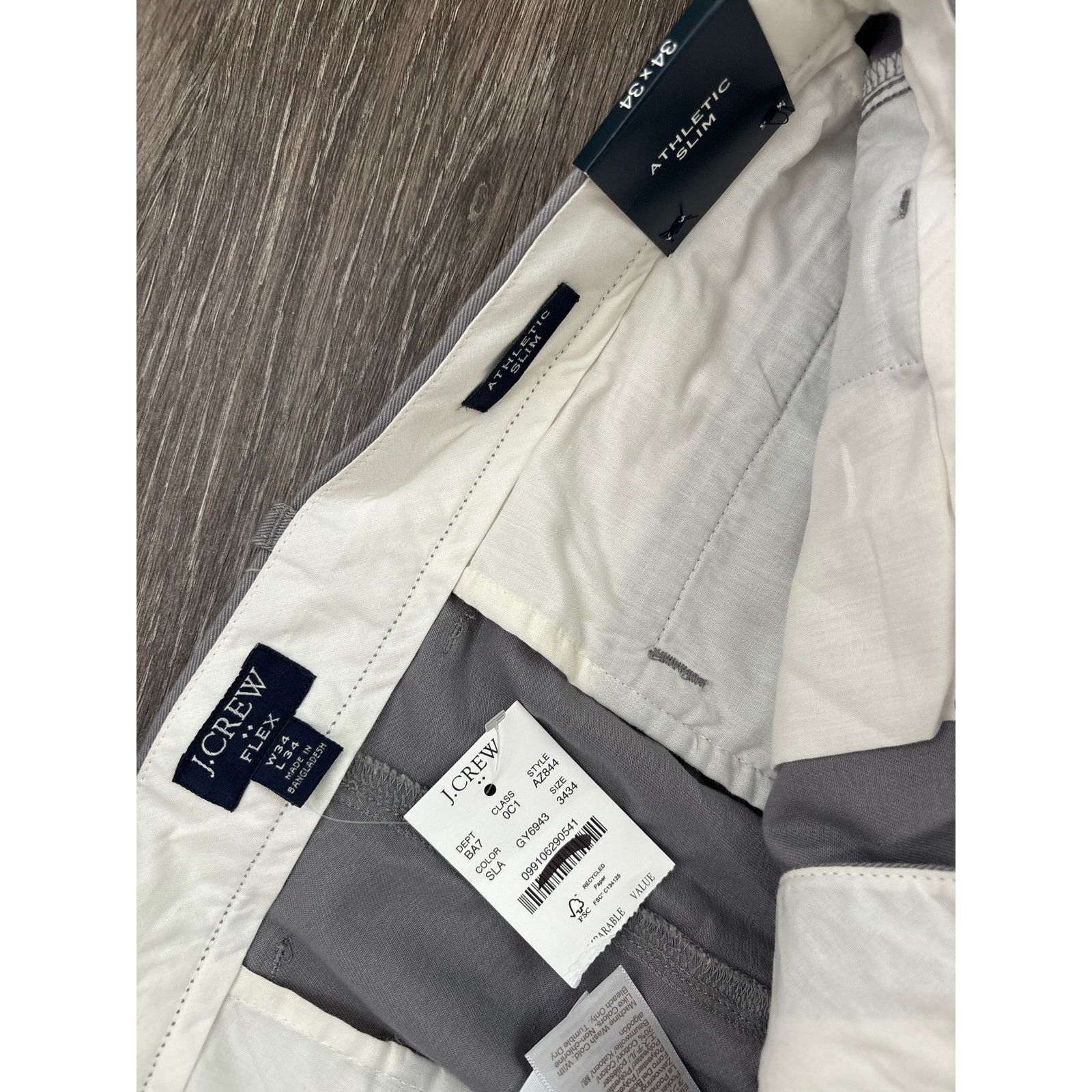 J.Crew NWT J.Crew Athletic Slim Fit Chino Pant Gray Size 34x34 Size US 34 / EU 50 - 5 Thumbnail