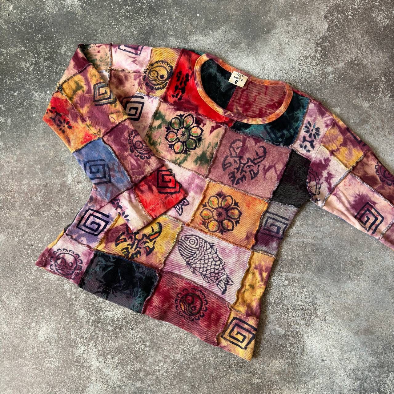 20471120 × Japanese Brand Multicolour Retro Long Sleeve Top (Jean Paul Gaultier vibe) Size M / US 6-8 / IT 42-44 - 2 Thumbnail