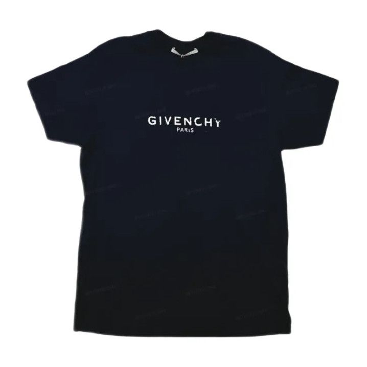 Givenchy Givenchy Solid Cracked Logo Crew Neck Short-Sleeve T-Shirt Size US XXS / EU 40 - 1 Thumbnail