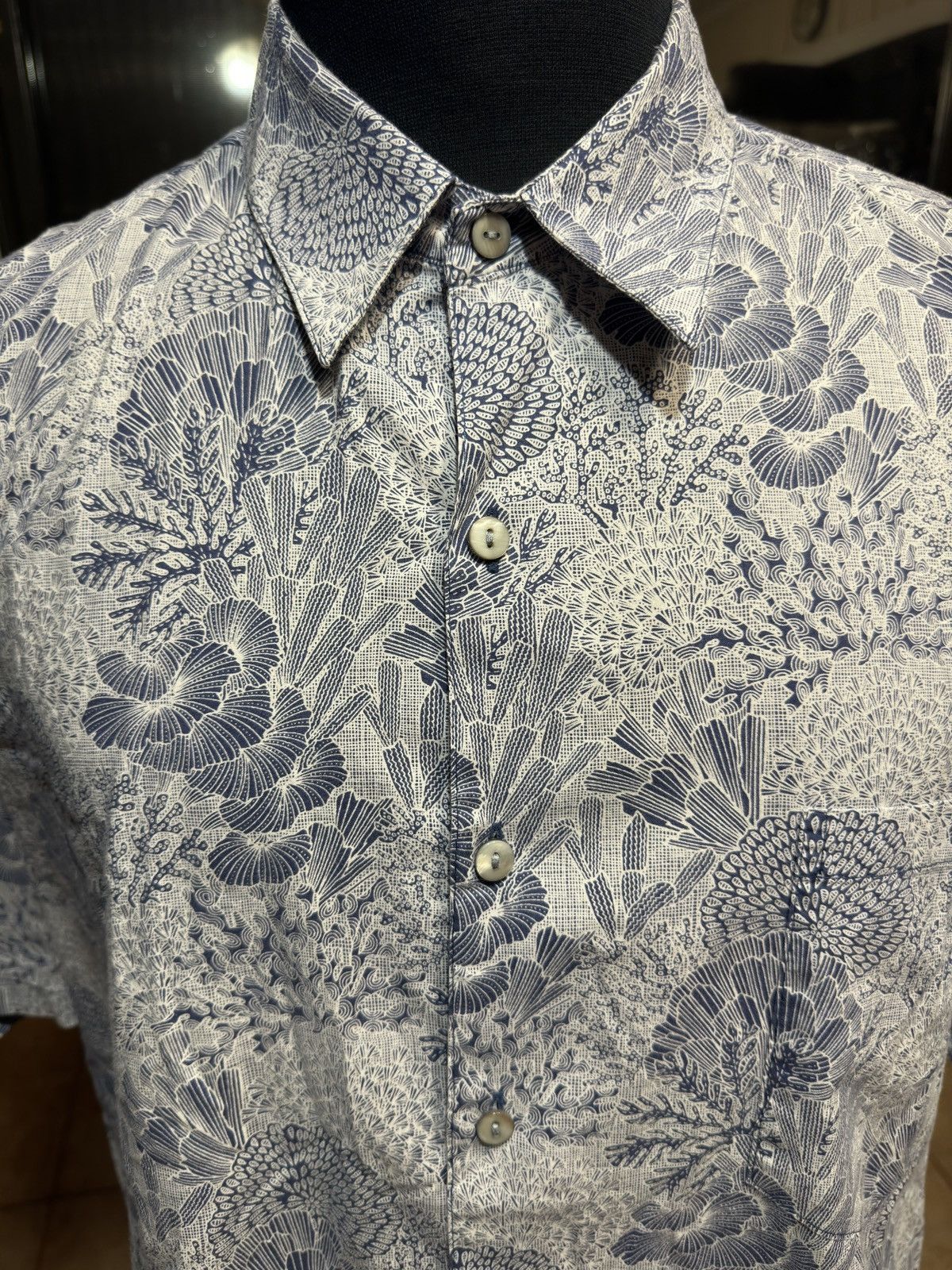Tori Richard PreOwned Tori Richard Hawaiian Print Blue Men's L Size US L / EU 52-54 / 3 - 3 Thumbnail