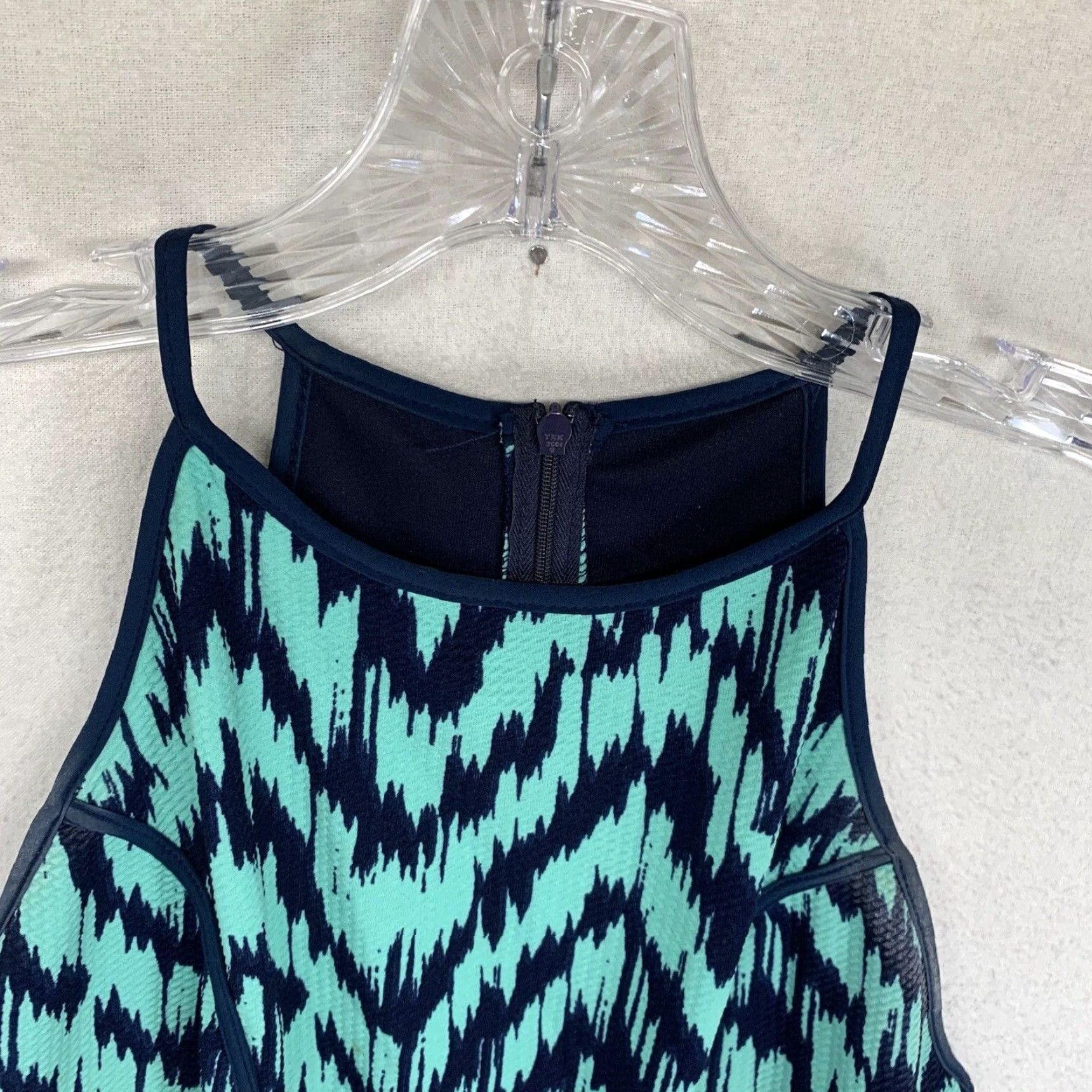 Vintage Design Lab Lord & Taylor Women's Medium Blue Teal Halter Dress Size M / US 6-8 / IT 42-44 - 4 Thumbnail