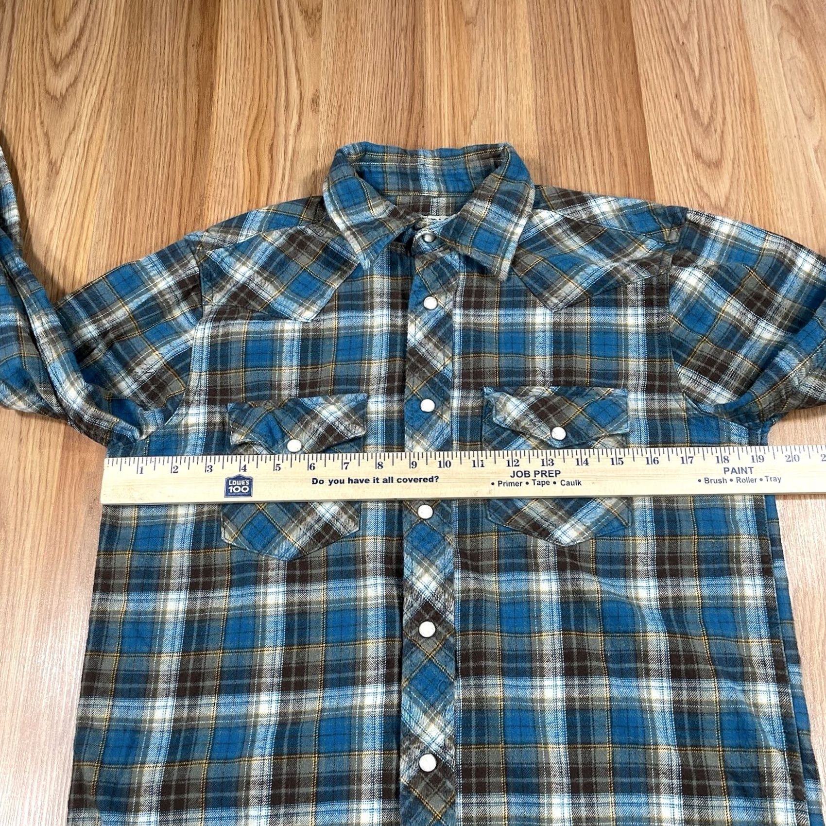 Vintage Vintage Flannel Shirt Mens Small Plaid Long Sleeve Western Pearl Snap Button Up Size US S / EU 44-46 / 1 - 5 Thumbnail