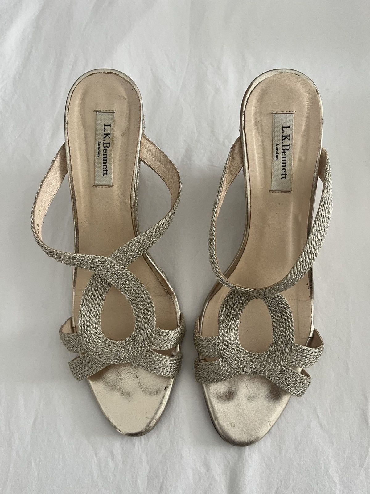 LK Bennett LK Bennett Silver Sandal Size US 11 / IT 41 - 4 Thumbnail
