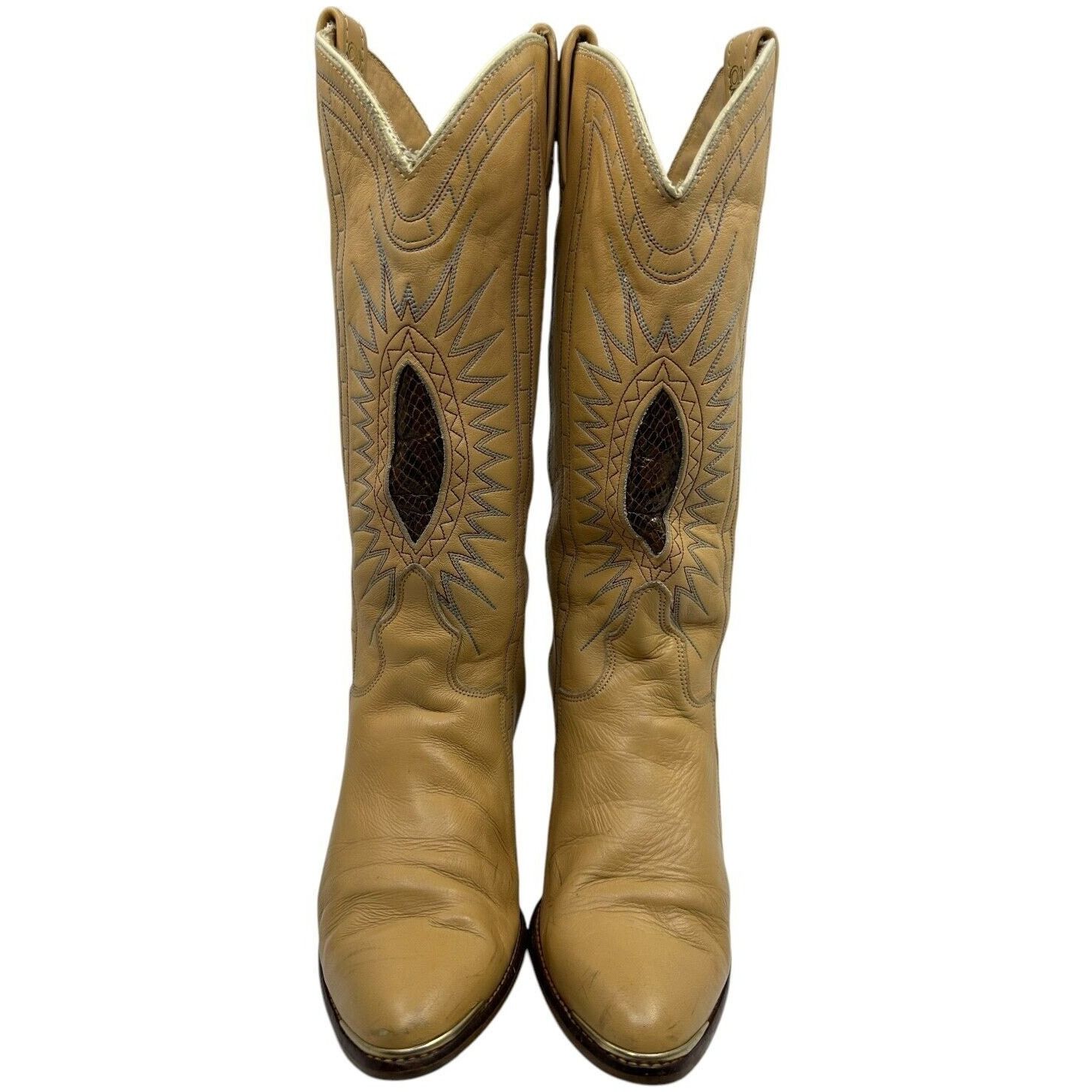 Acme Clothing Vintage ACME Womens Boots Yellow Leather Size 5.5 Made USA Size US 5.5 / IT 35.5 - 3 Thumbnail